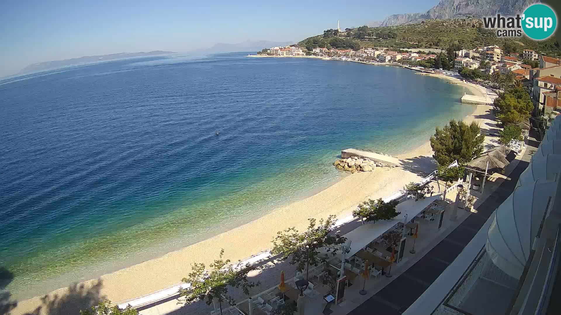 Panorama della spiaggia a Podgora