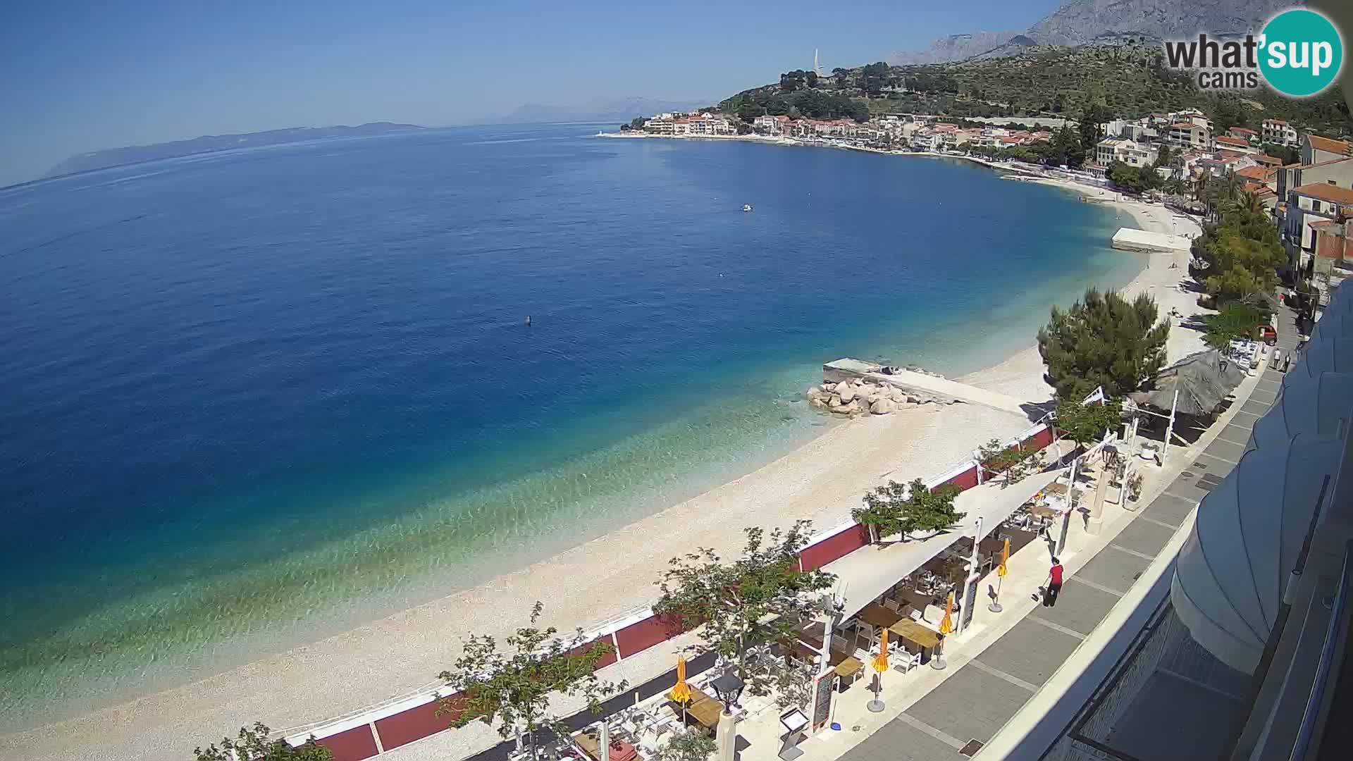 Panorama della spiaggia a Podgora