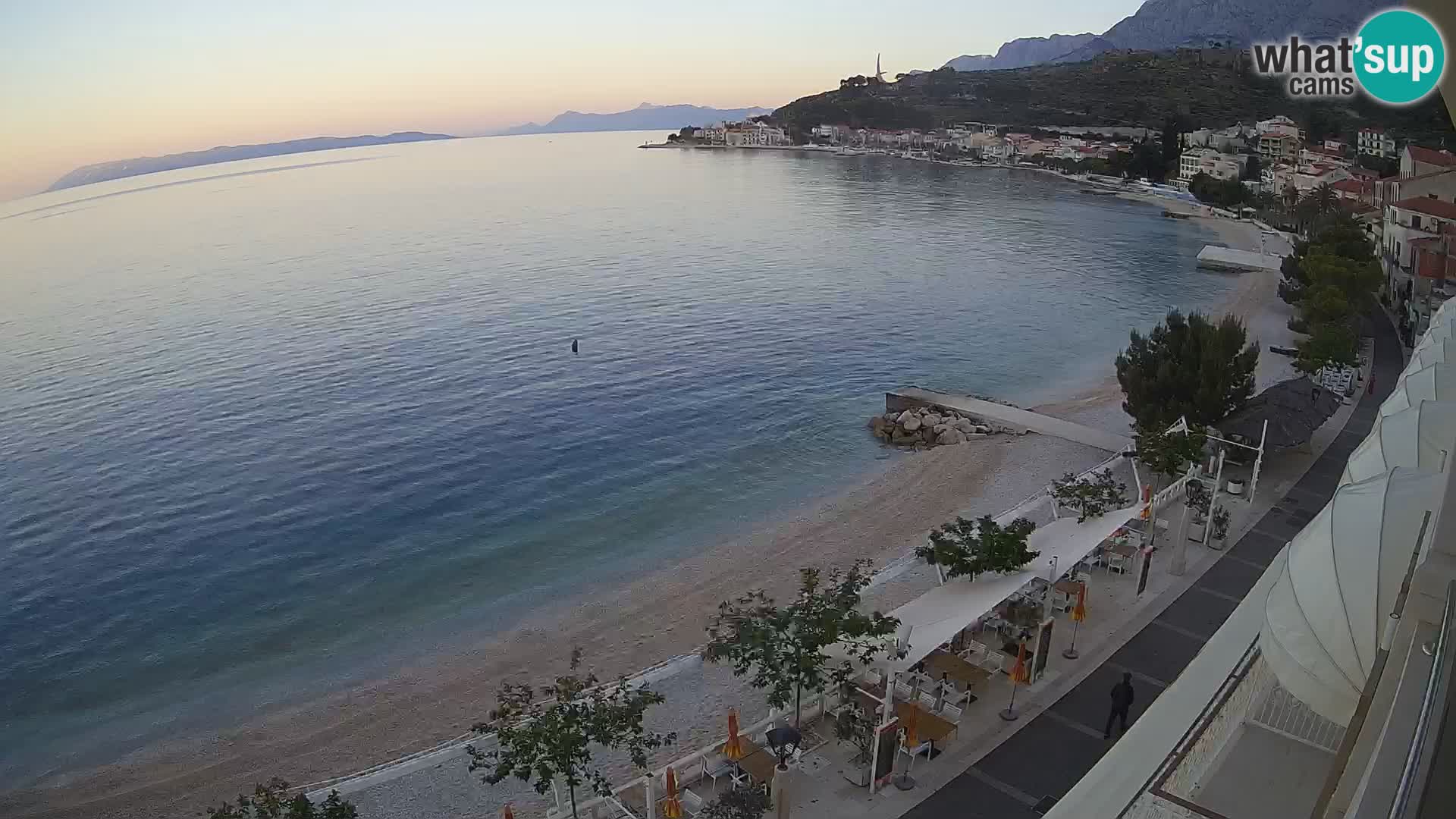 Vue de plage in Podgora
