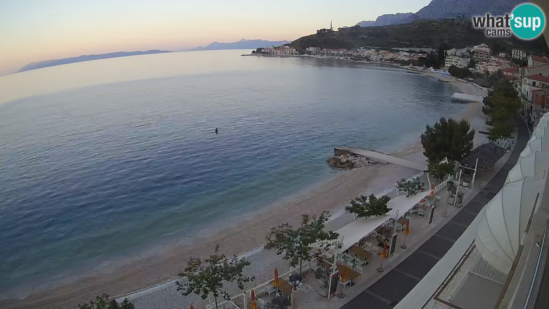 Vue de plage in Podgora