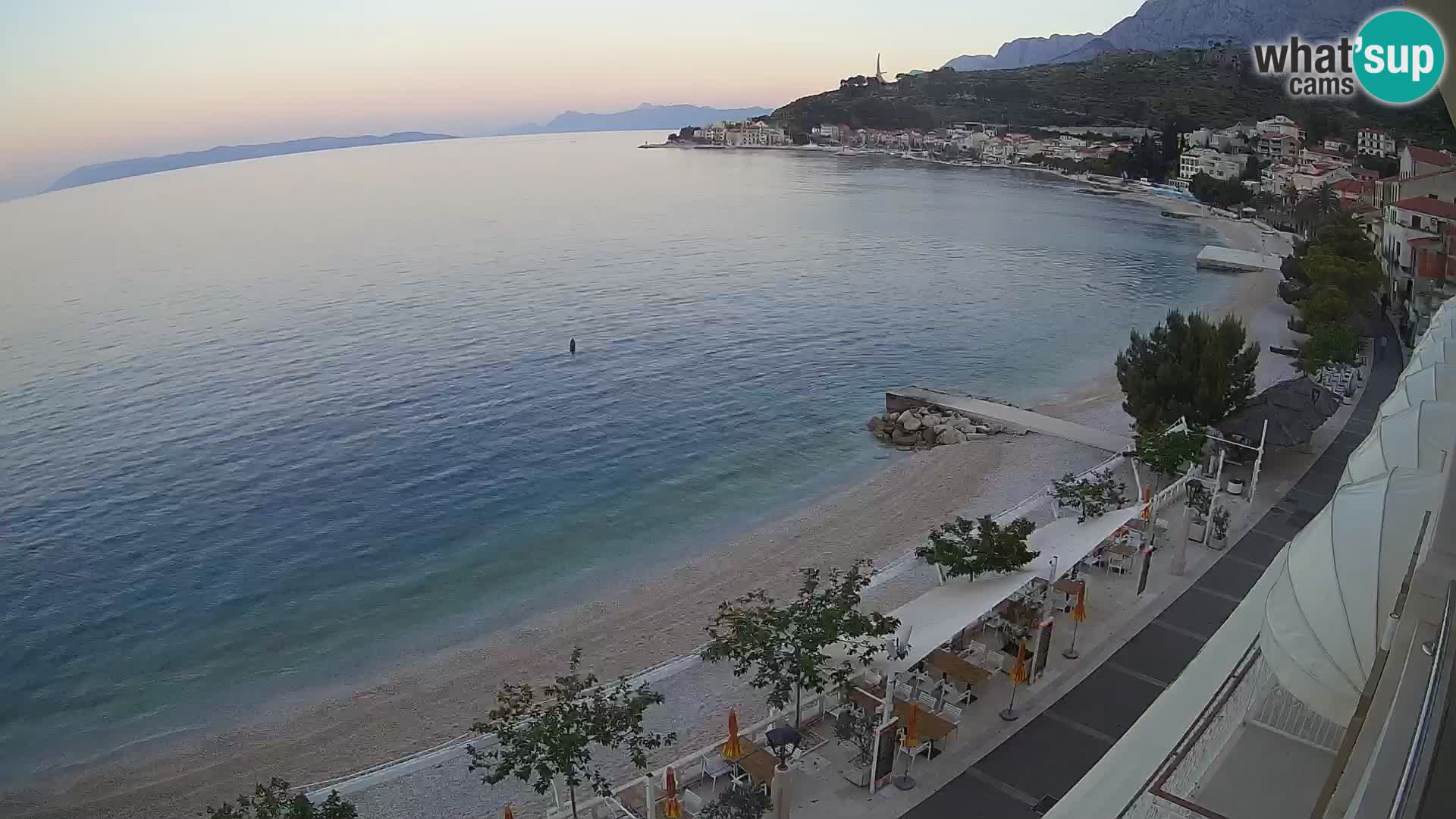 Panorama della spiaggia a Podgora
