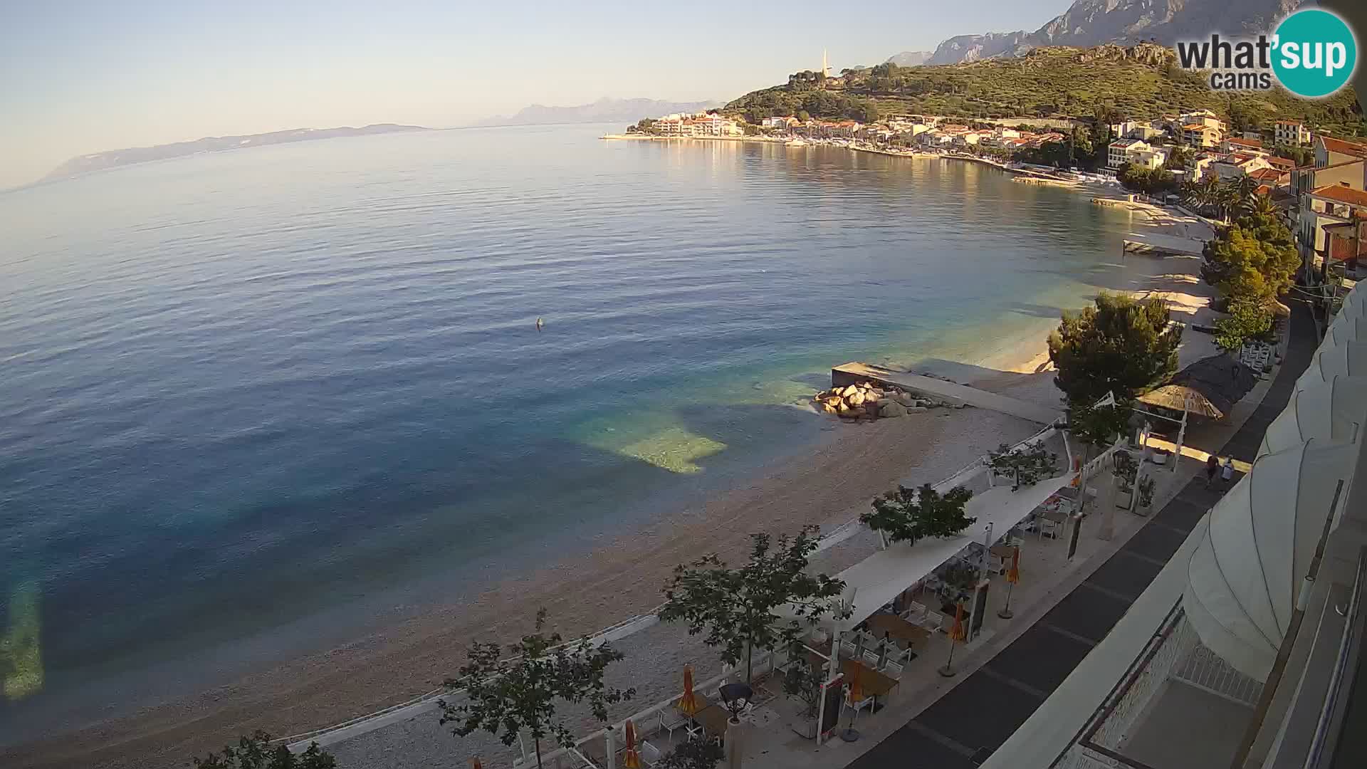 Panorama della spiaggia a Podgora