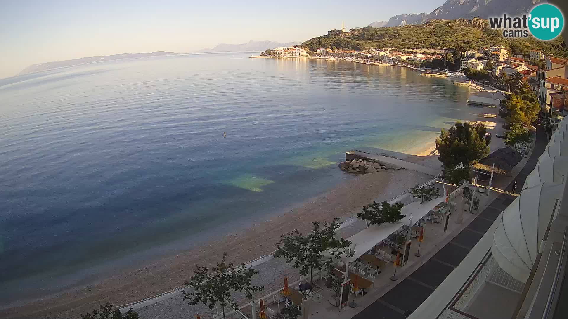 Panorama della spiaggia a Podgora