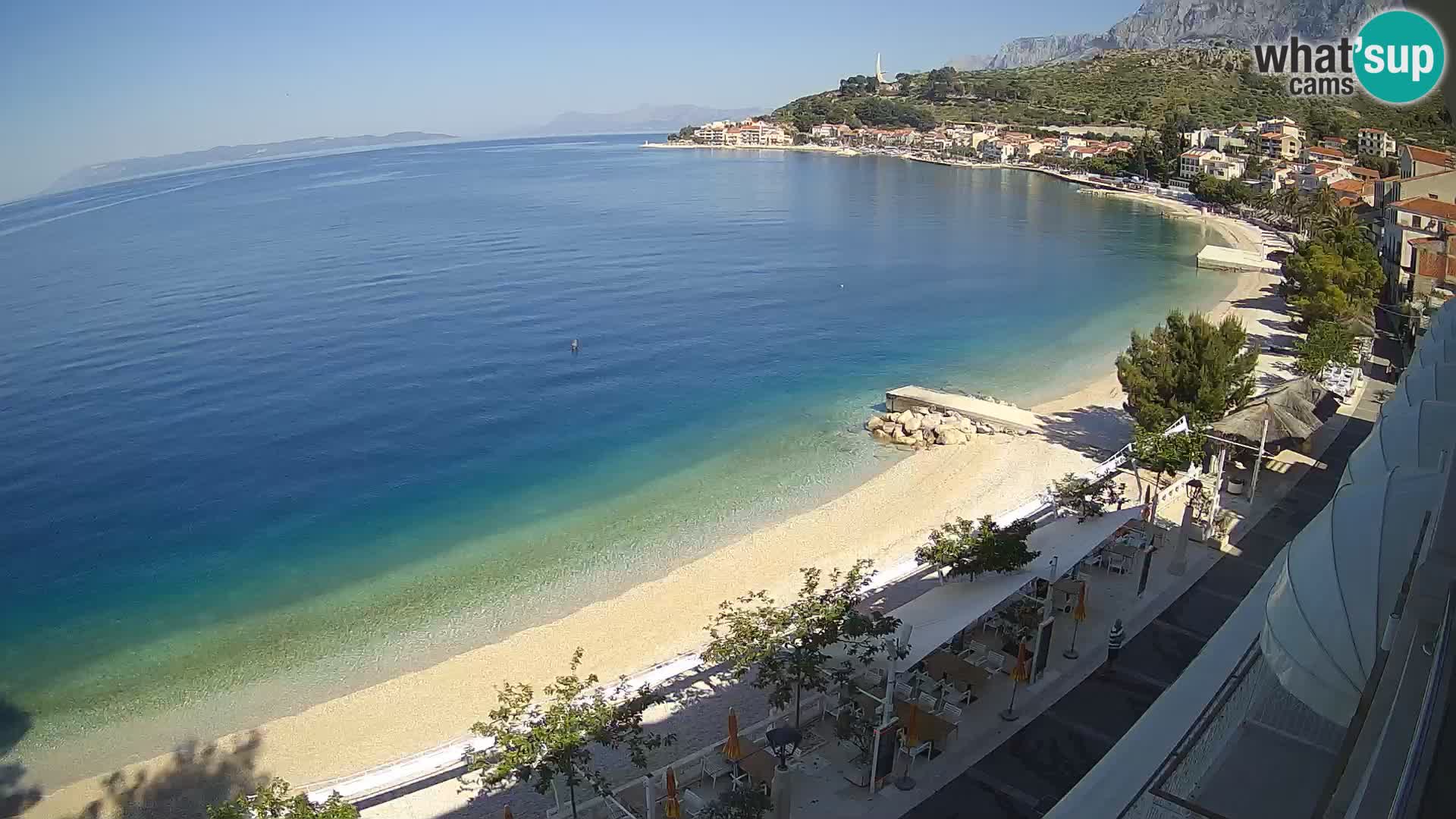 Vue de plage in Podgora