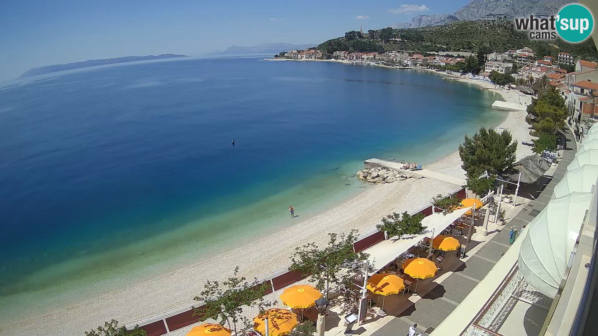 Razgled na plažo v Podgori