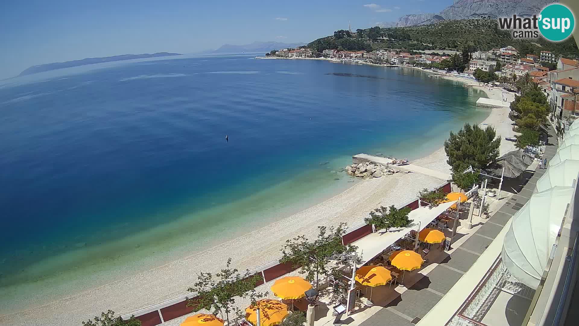 Vue de plage in Podgora