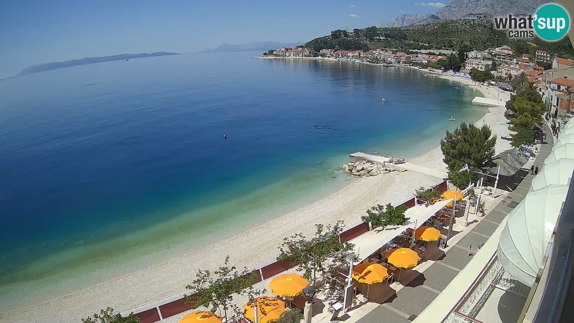 Vista de la playa in Podgora