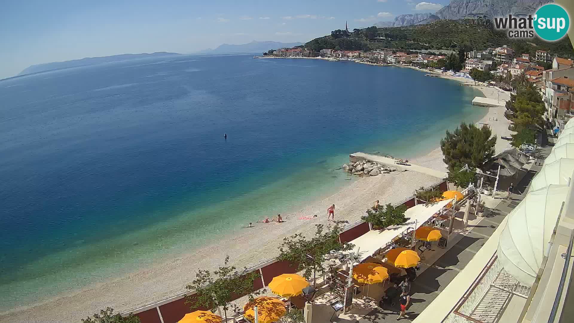 Panorama della spiaggia a Podgora