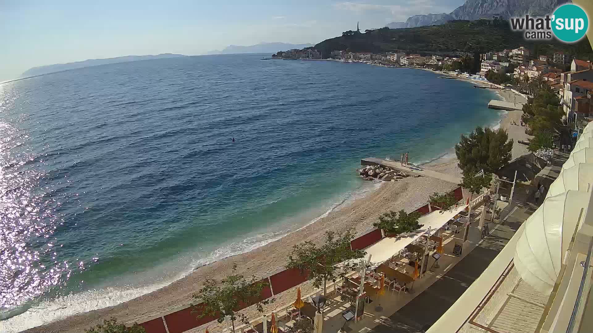 Panorama della spiaggia a Podgora