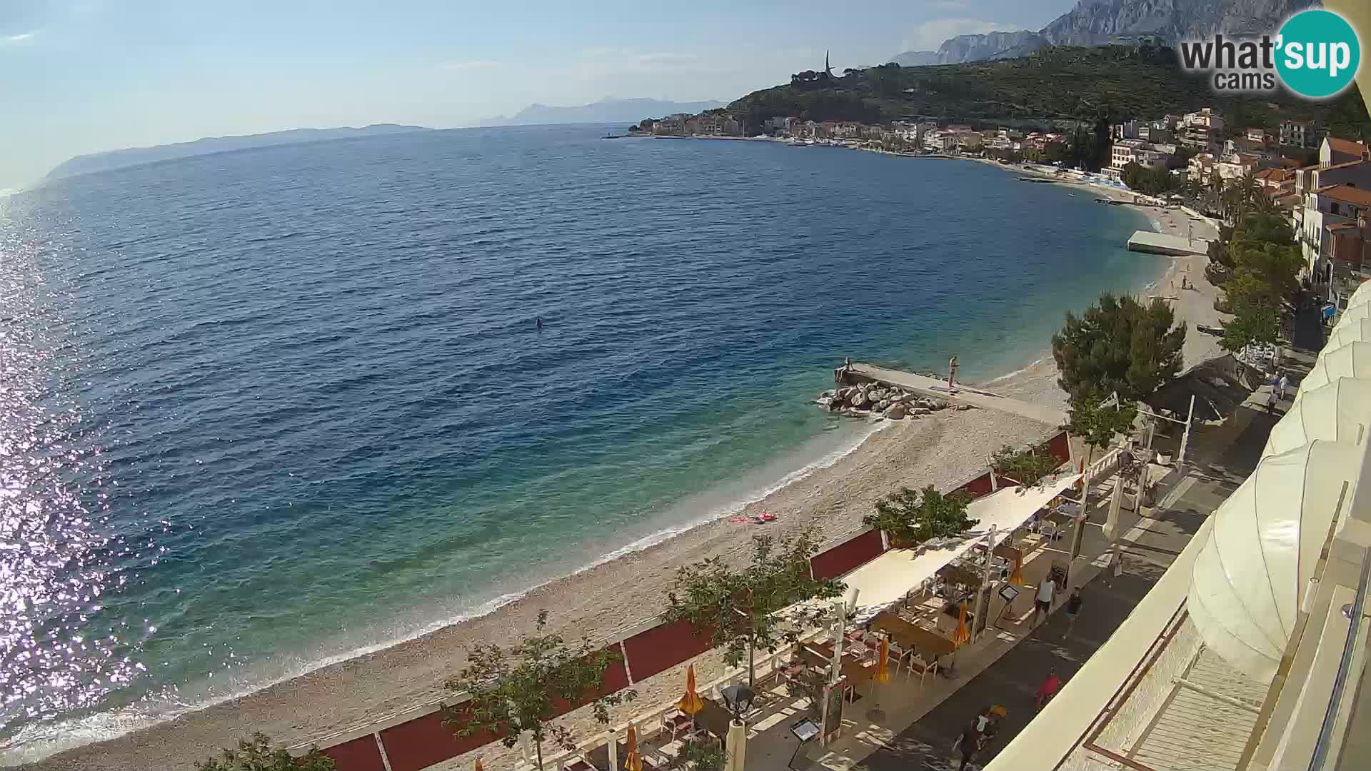 Panorama della spiaggia a Podgora