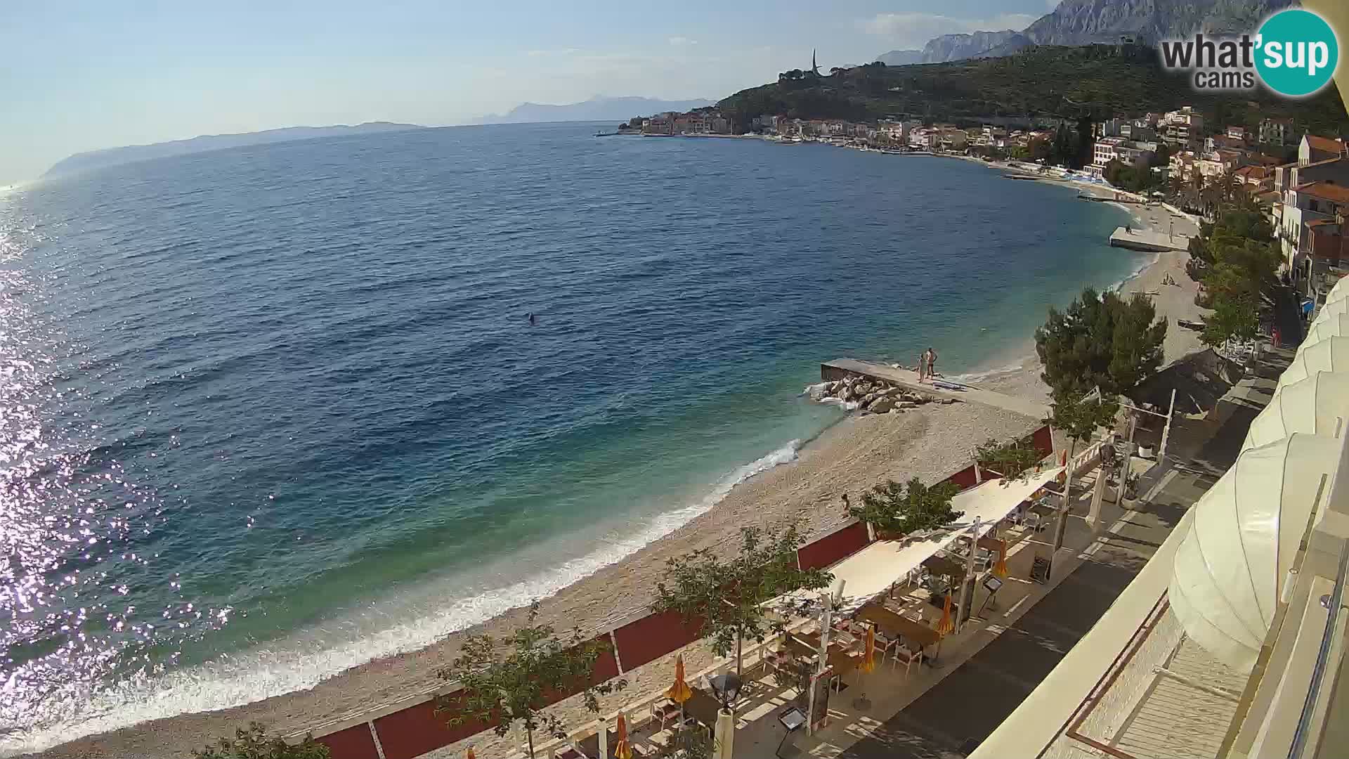 Vista de la playa in Podgora