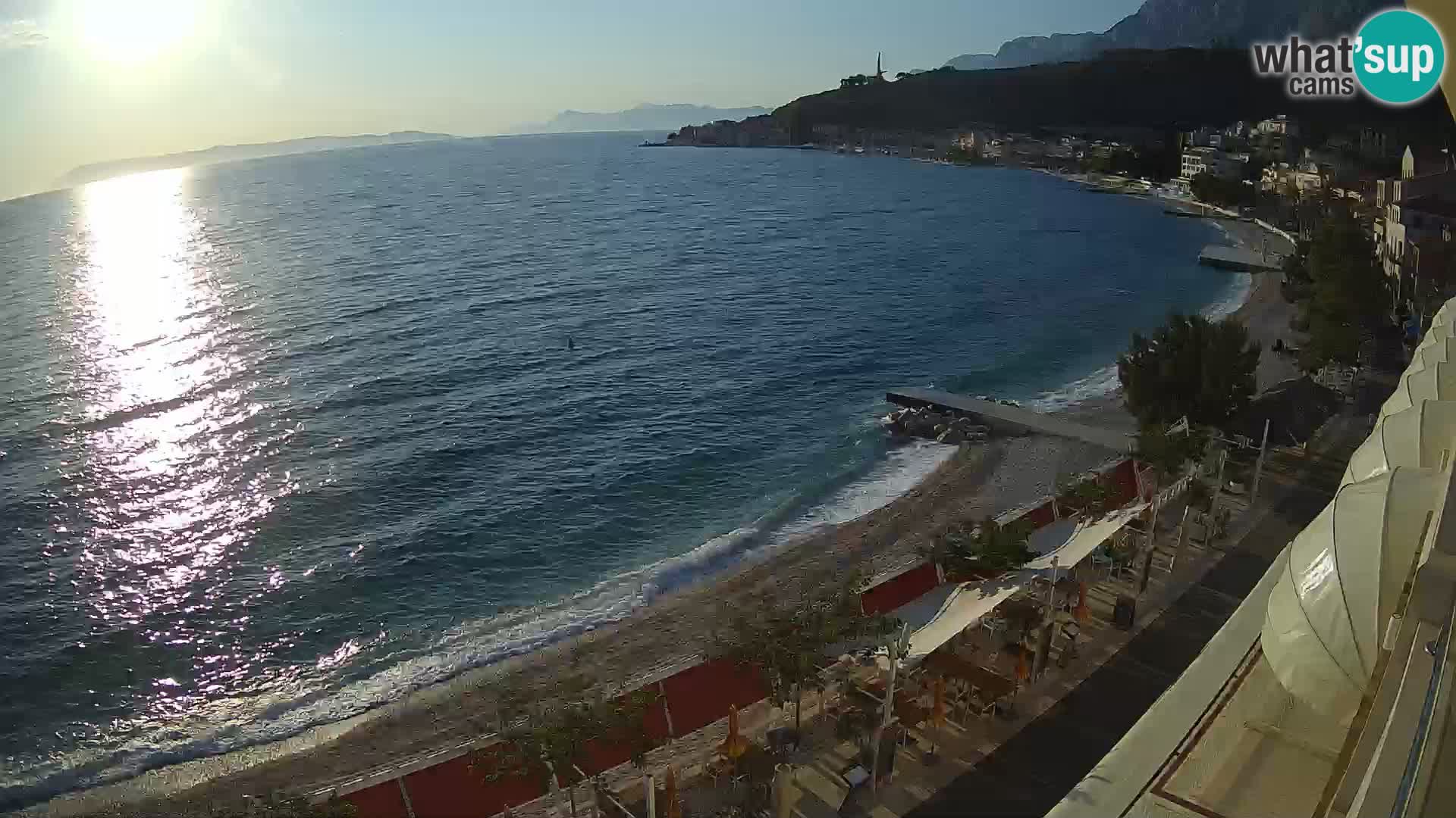 Panorama della spiaggia a Podgora