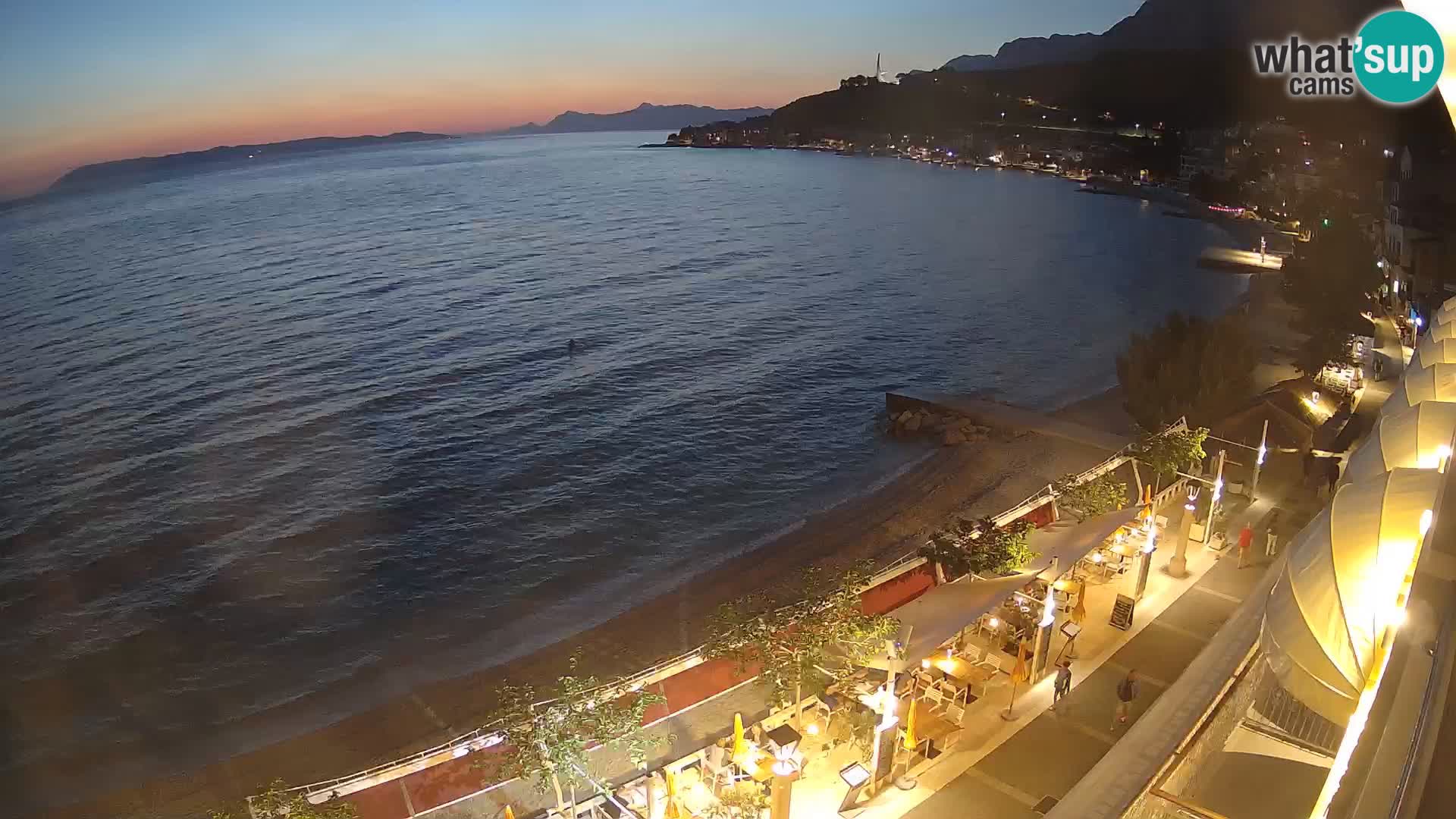 Panorama della spiaggia a Podgora