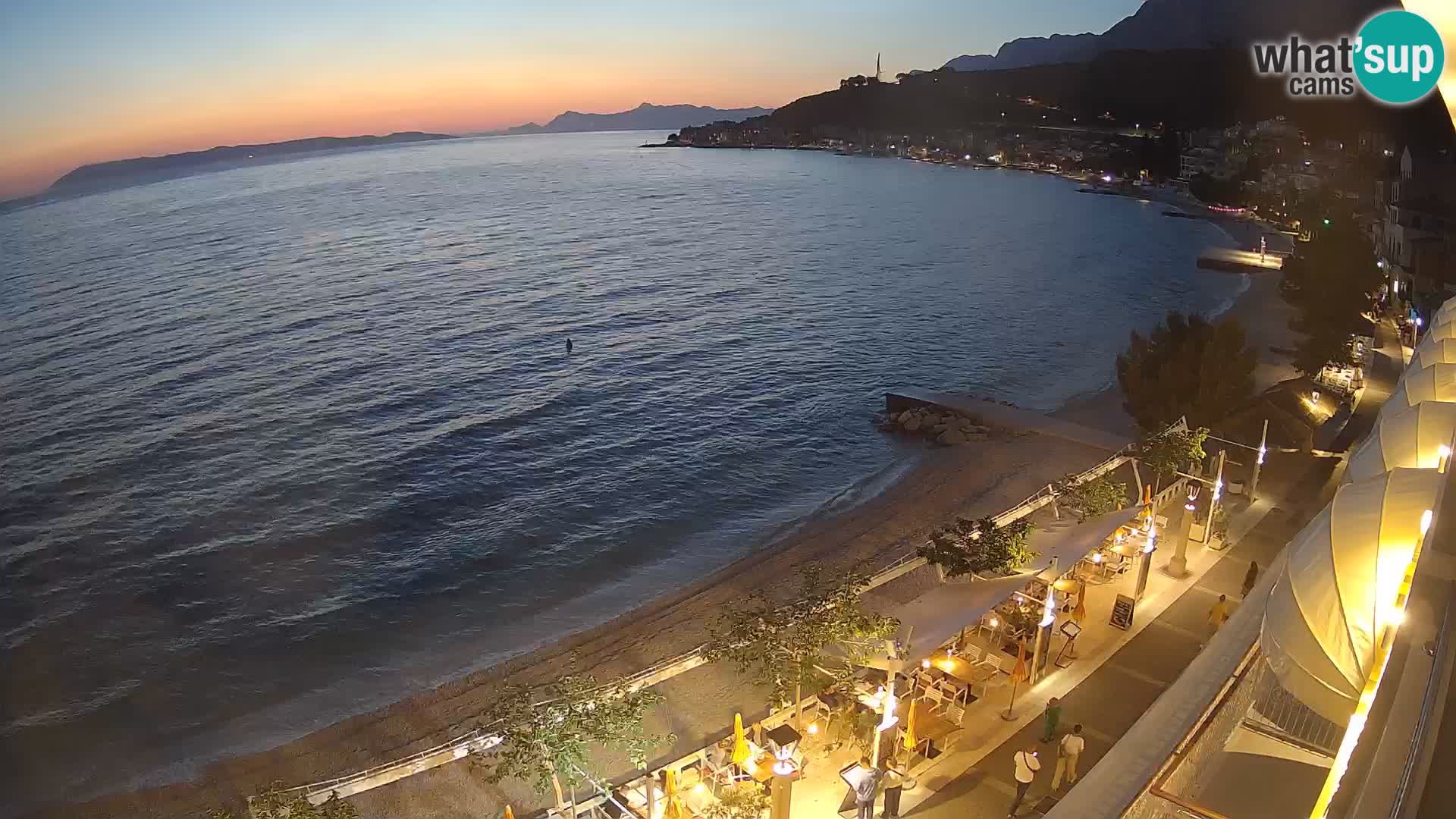 Panorama della spiaggia a Podgora