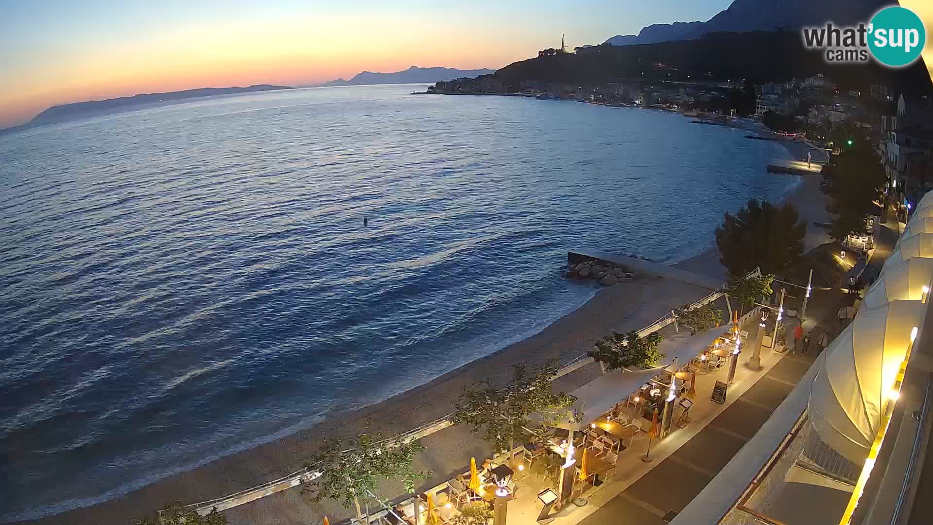 Vista de la playa in Podgora