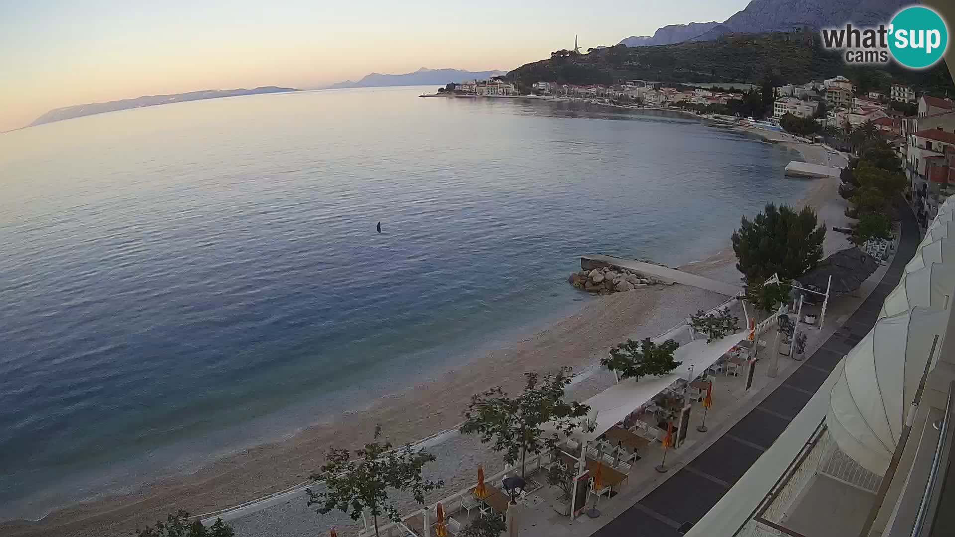 Vue de plage in Podgora