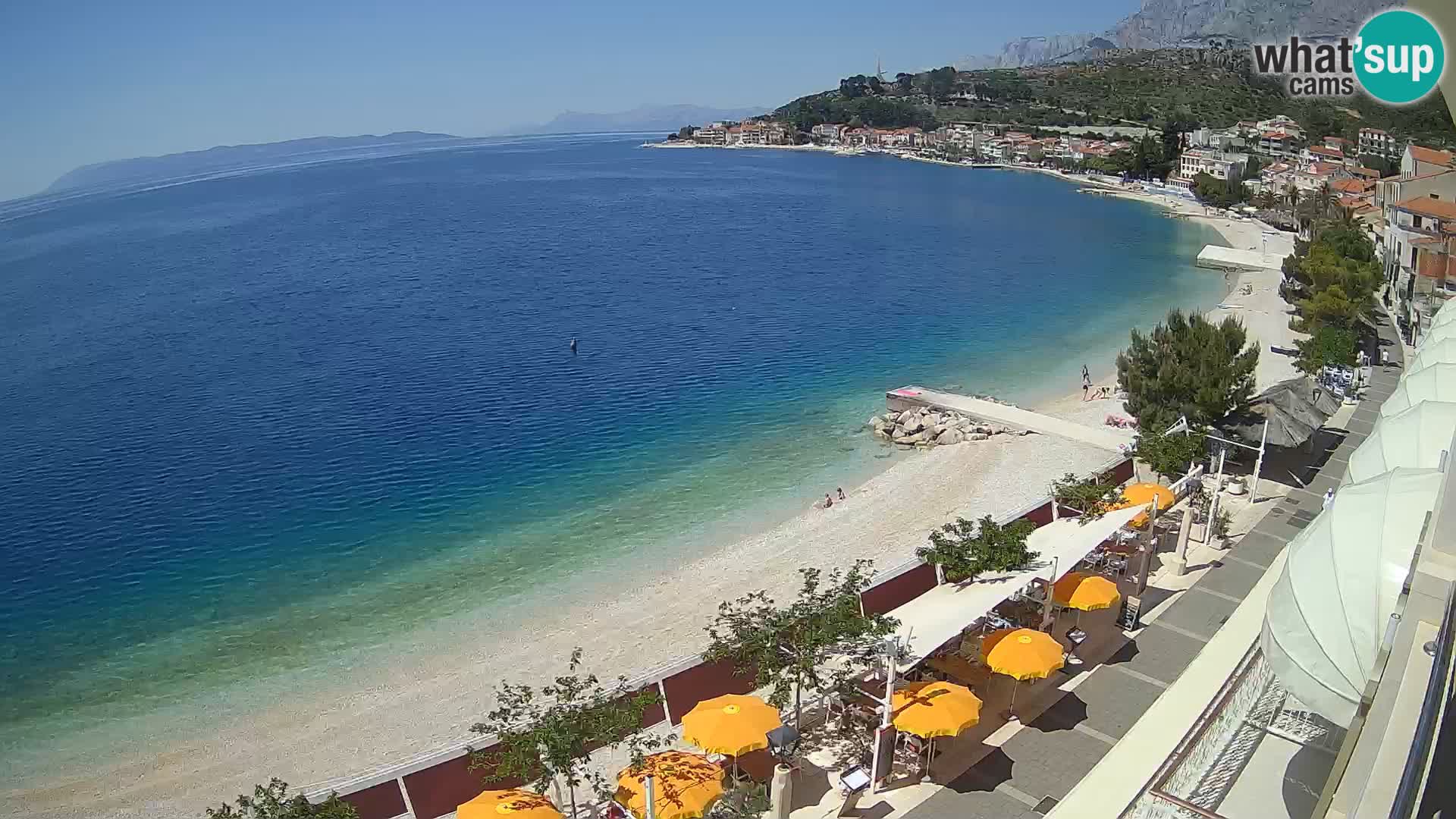 Podgora webcam – panorama beach – Dalmatia – Croatia