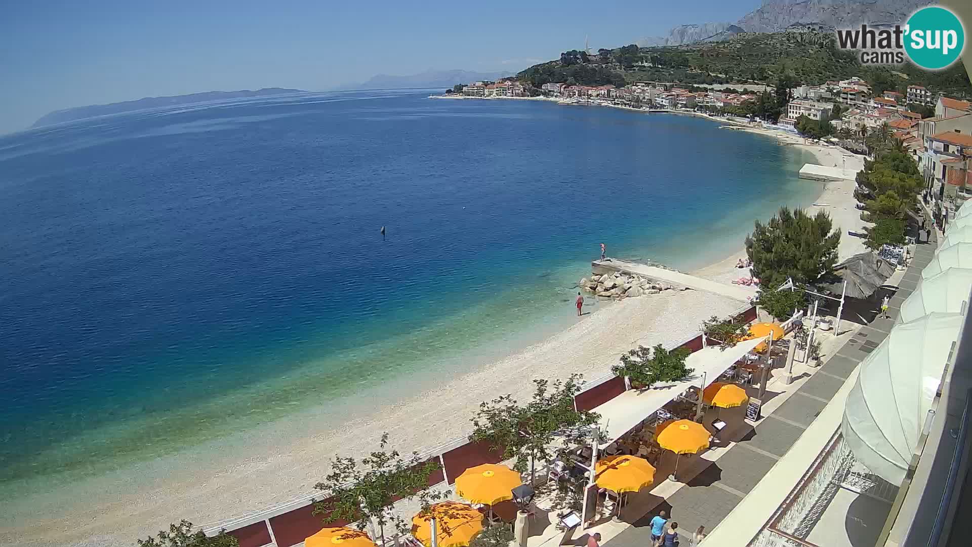 Panorama della spiaggia a Podgora