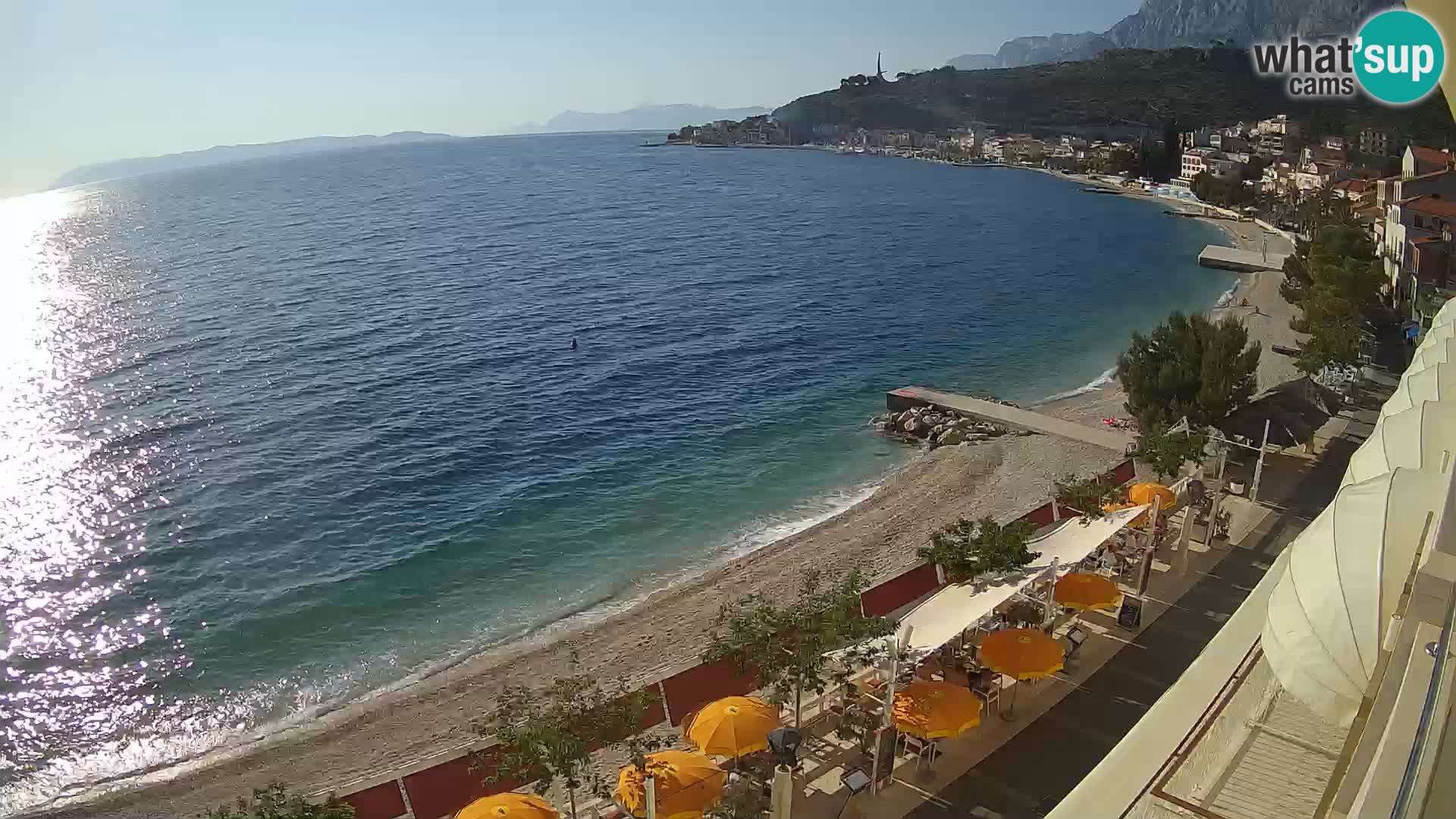 Panorama della spiaggia a Podgora