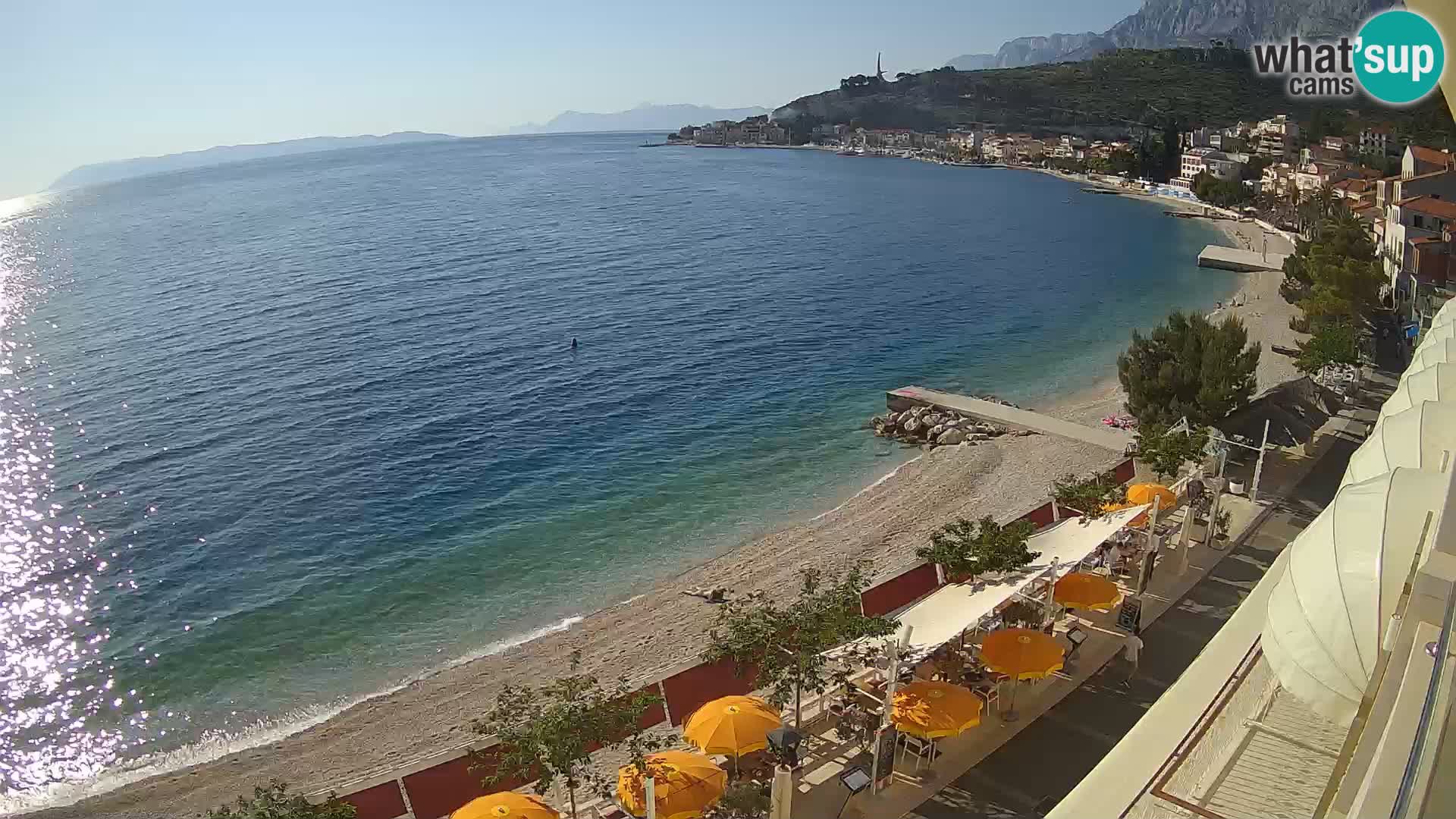 Panorama della spiaggia a Podgora