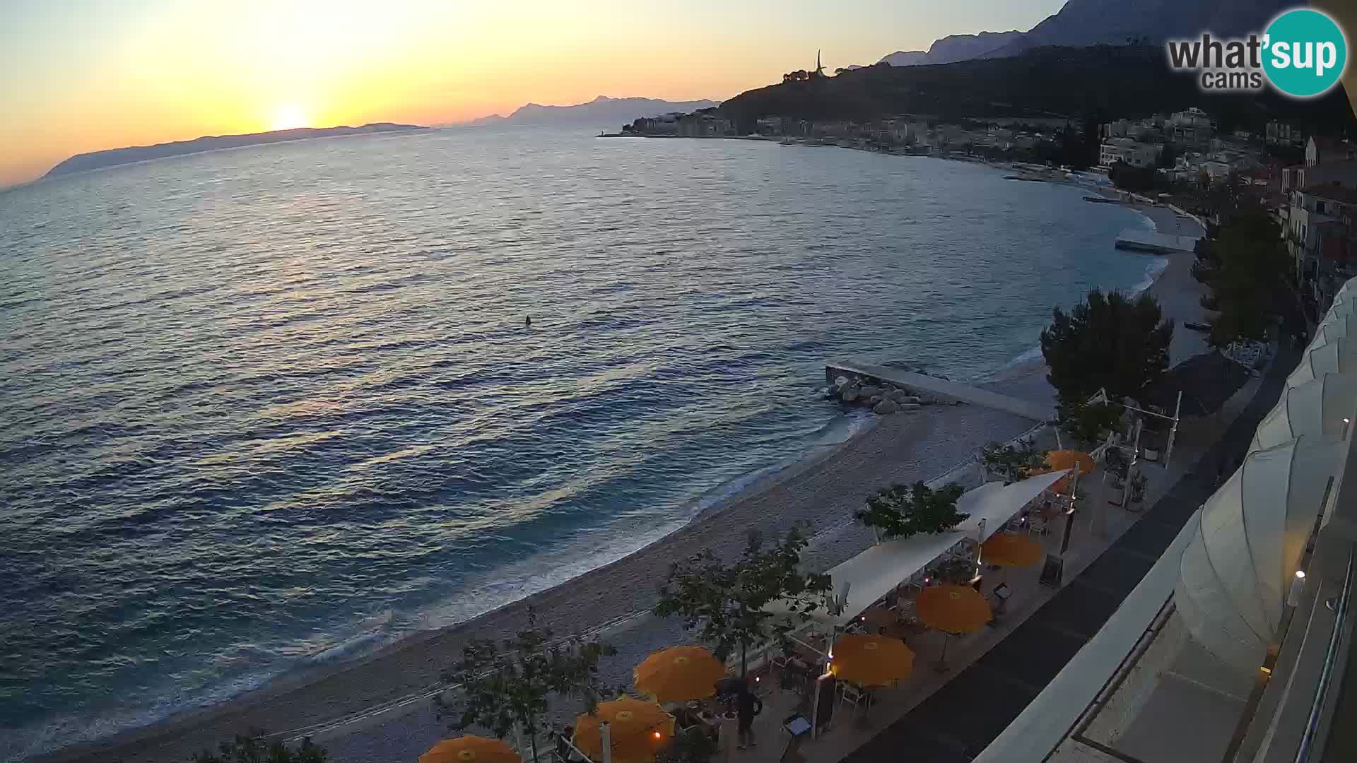 Vue de plage in Podgora