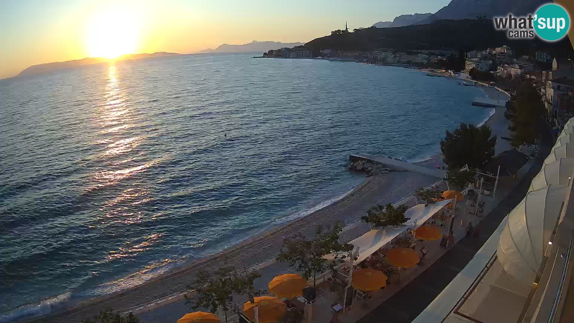 Vue de plage in Podgora