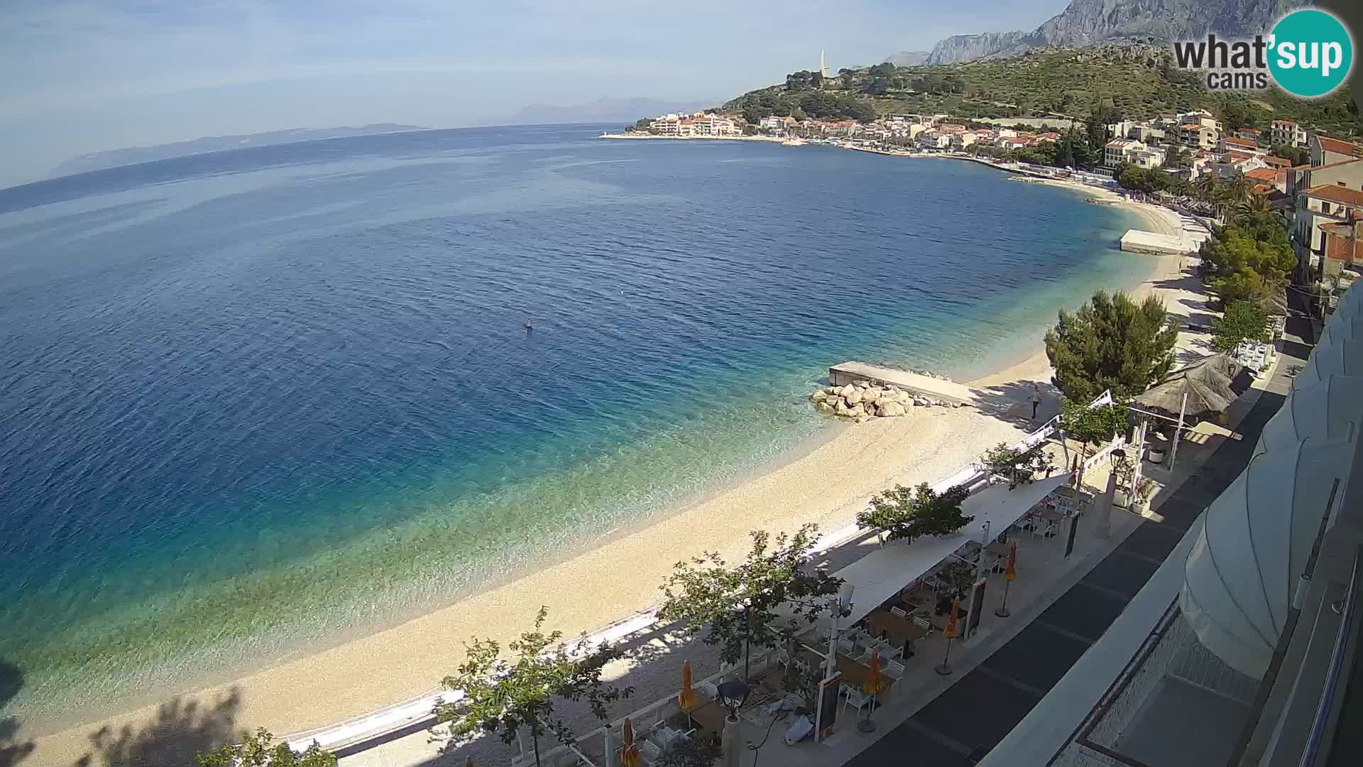 Vue de plage in Podgora