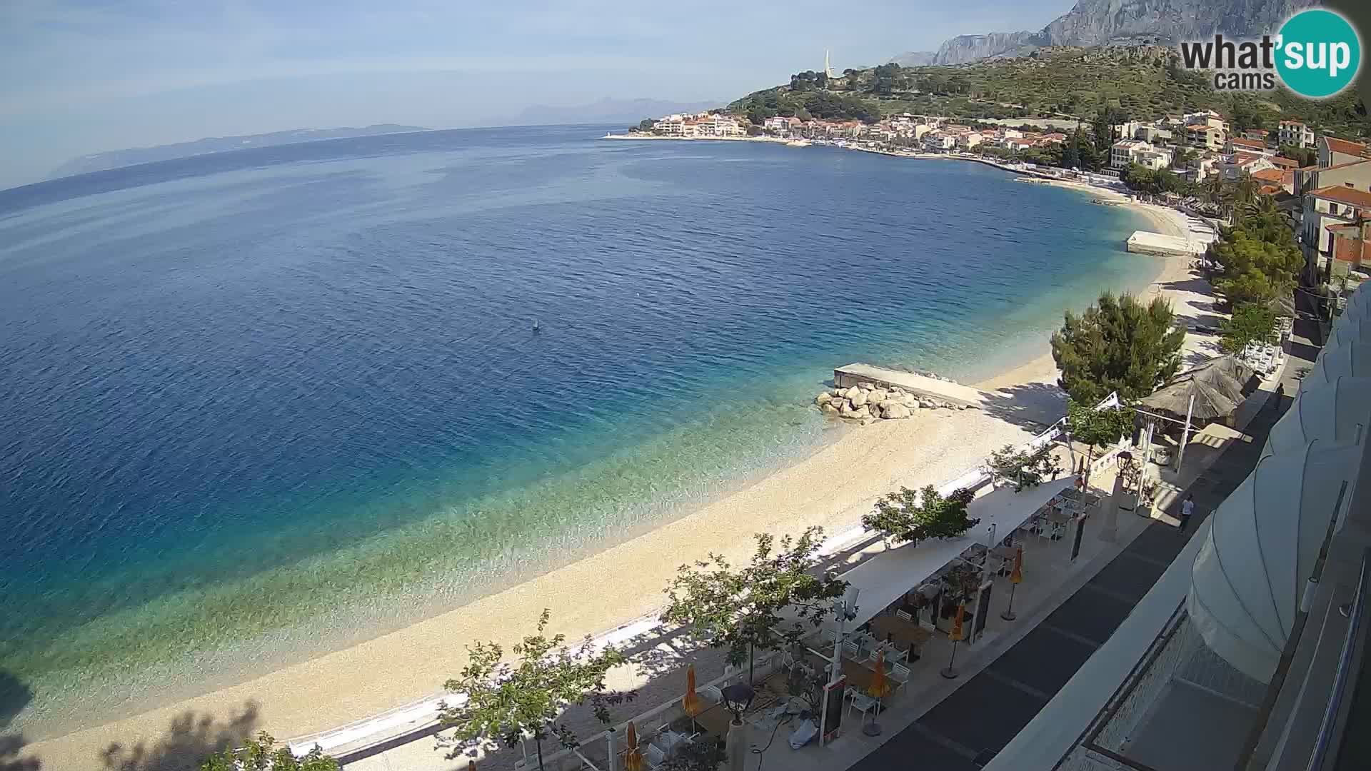 Panorama della spiaggia a Podgora