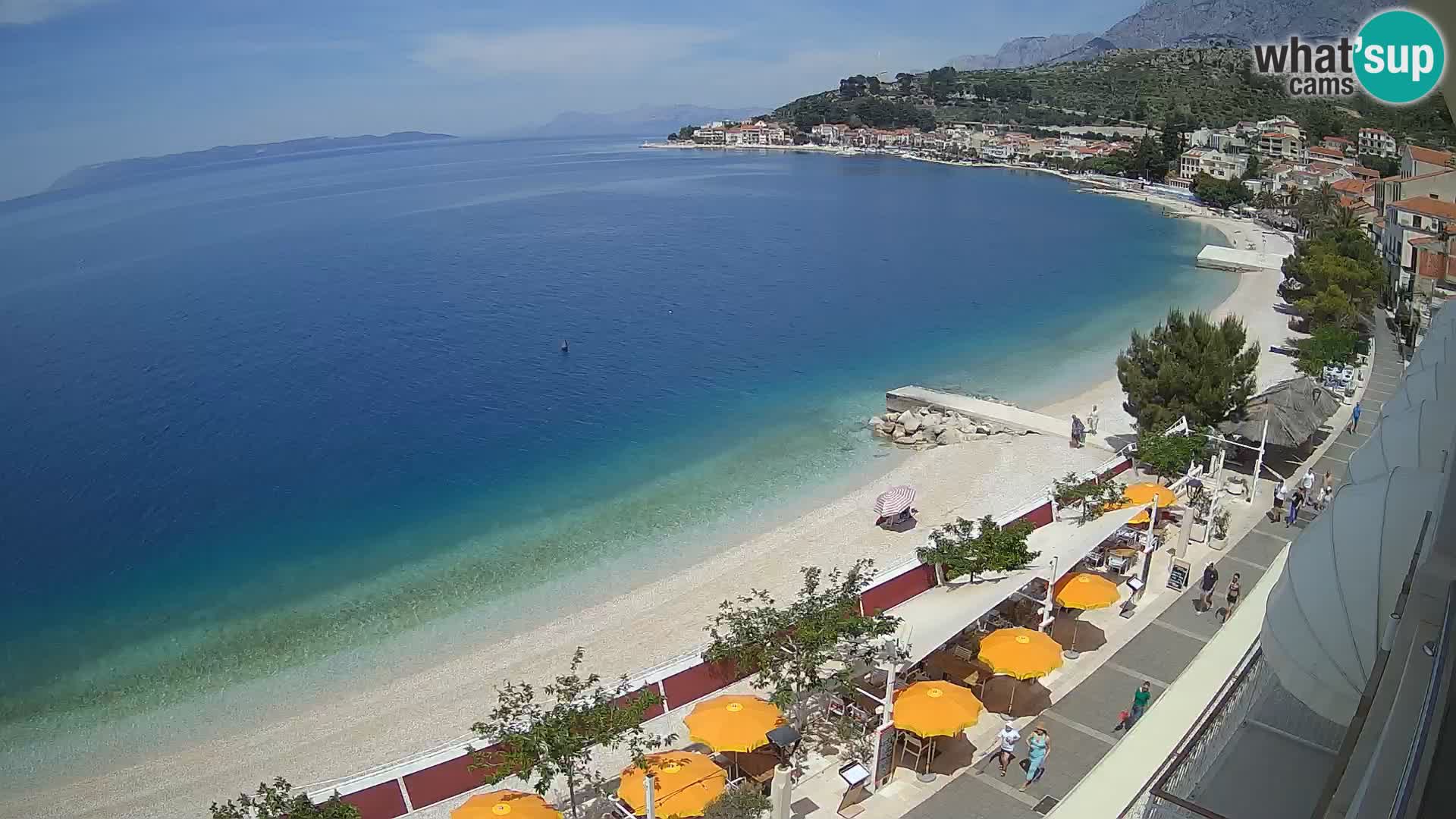 Vue de plage in Podgora