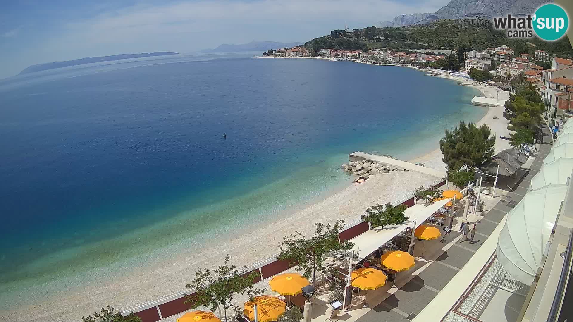 Vue de plage in Podgora