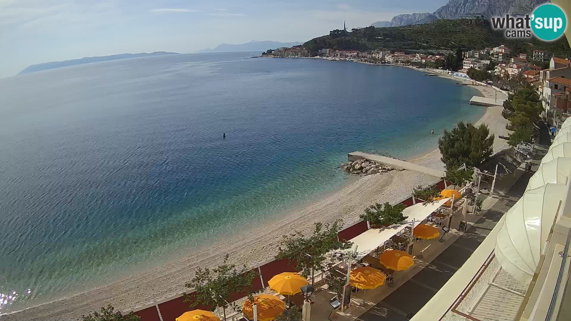 Vista de la playa in Podgora