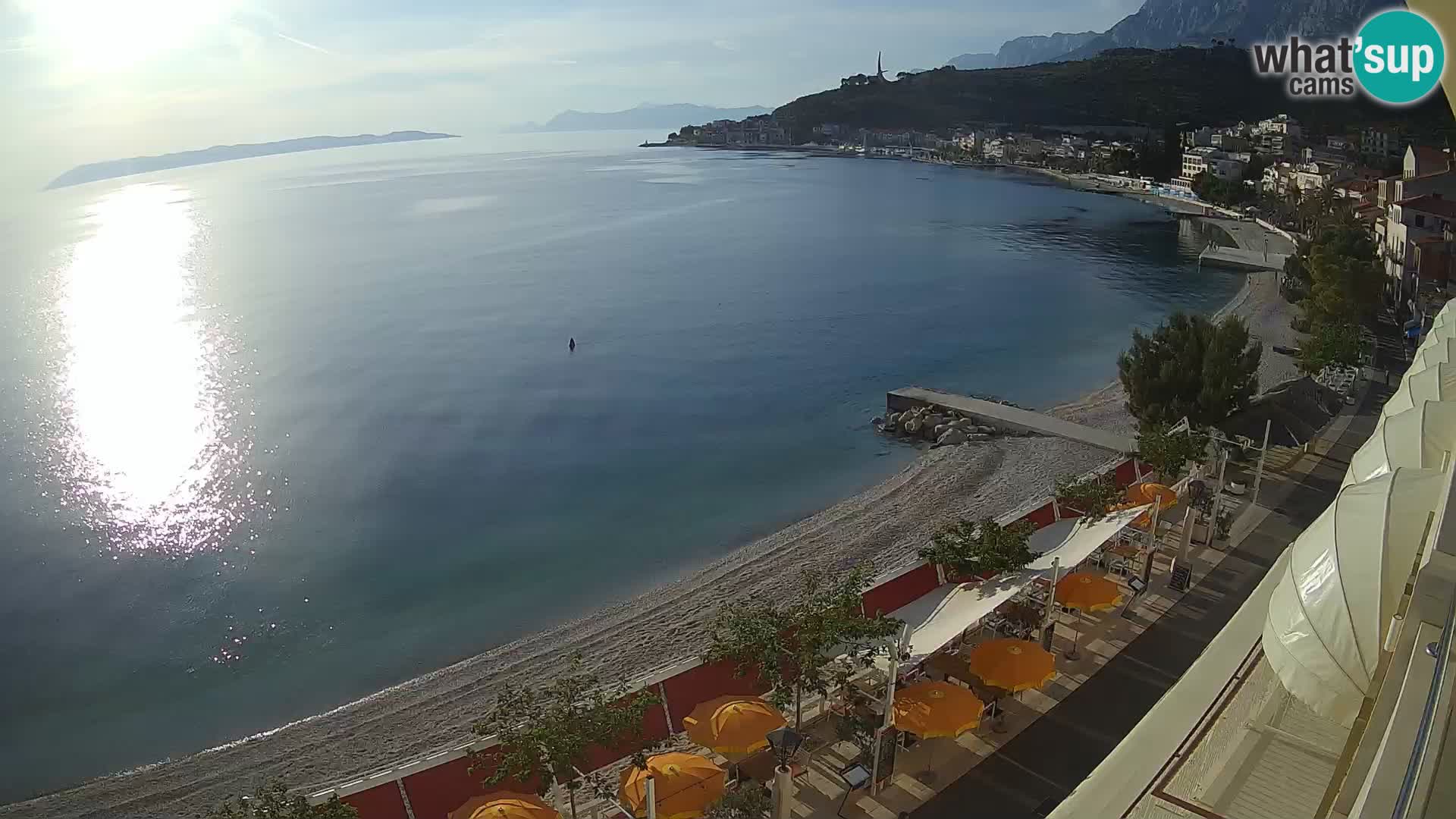 Panorama della spiaggia a Podgora