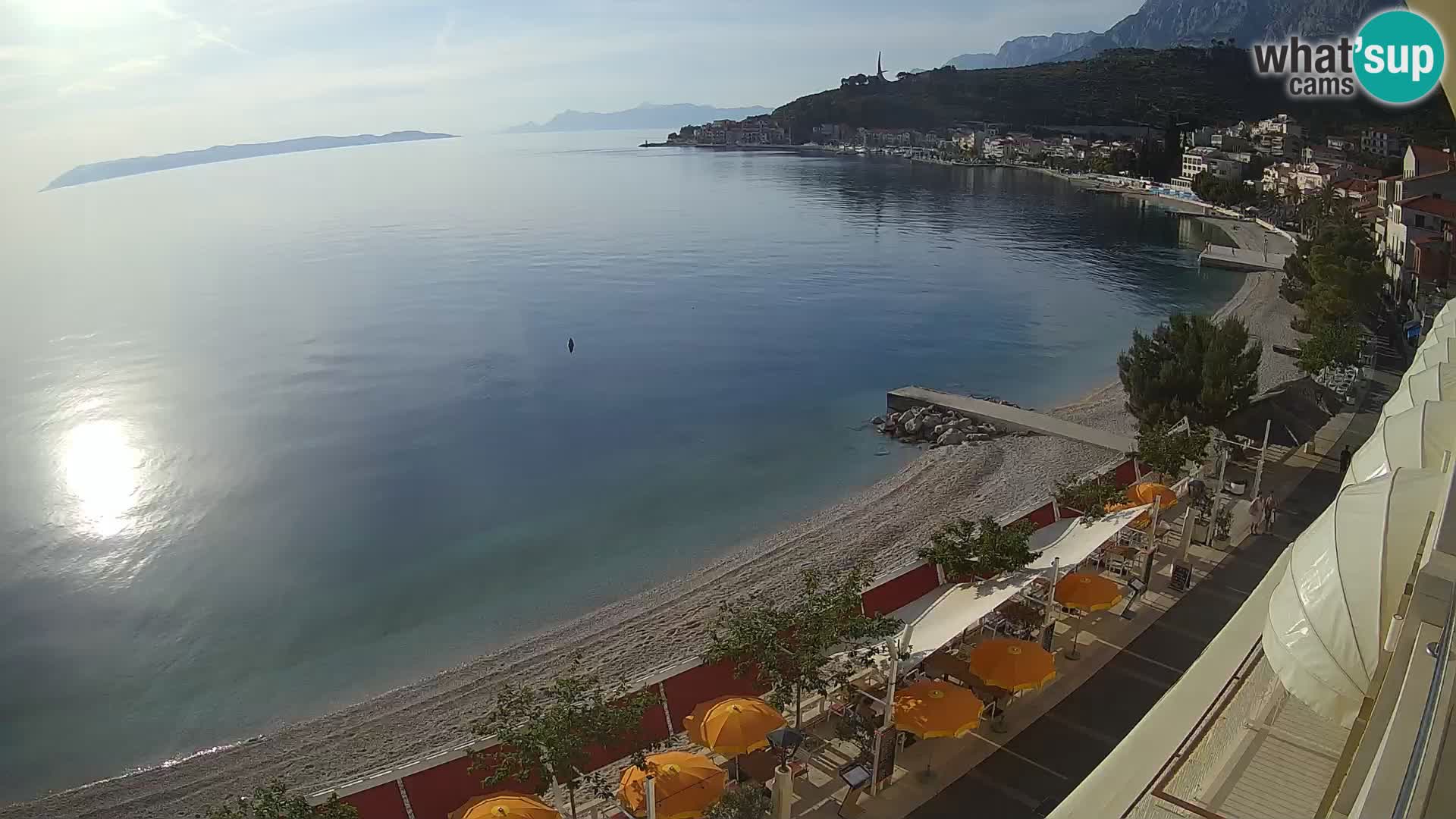 Panorama della spiaggia a Podgora