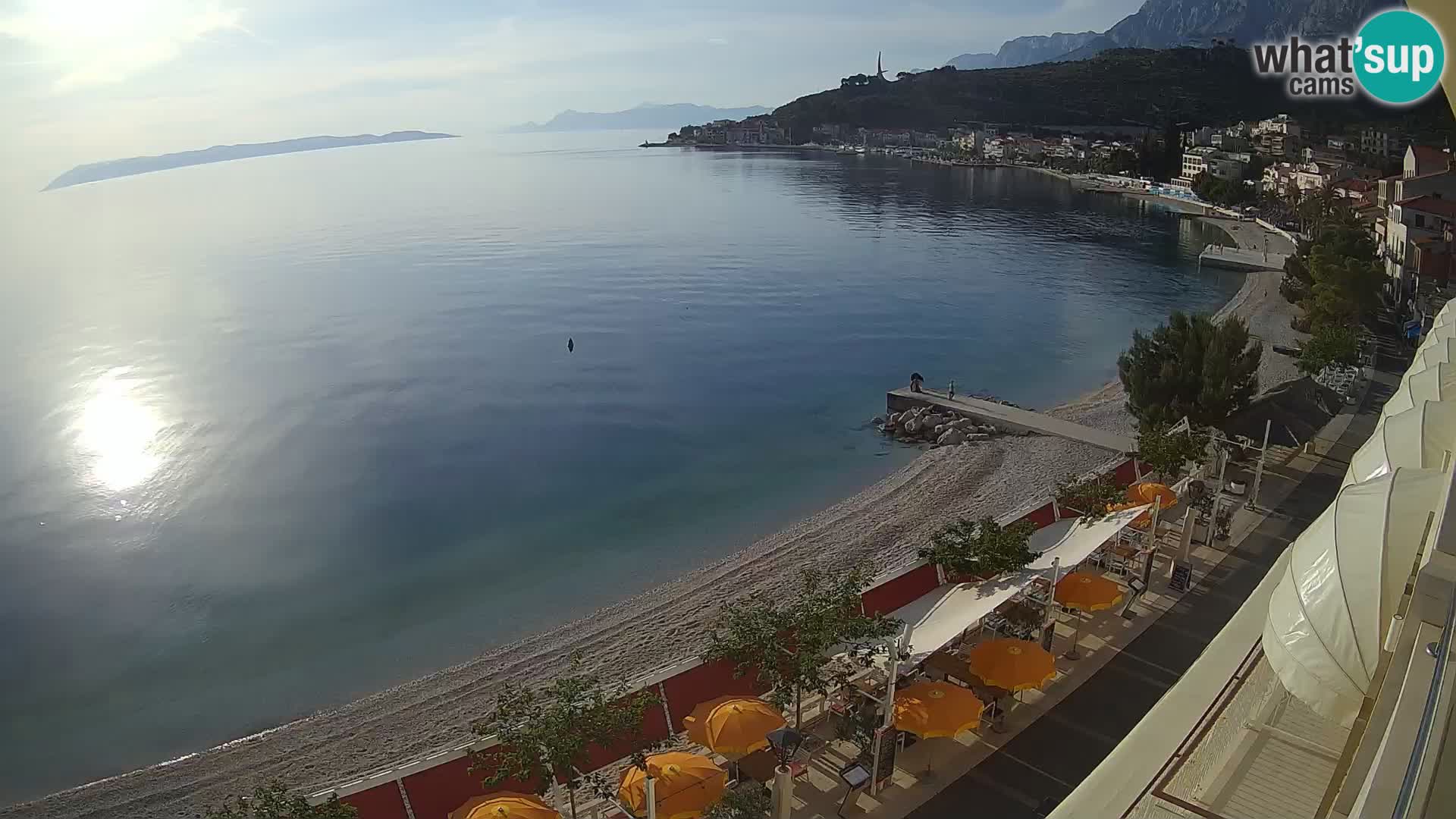 Vue de plage in Podgora