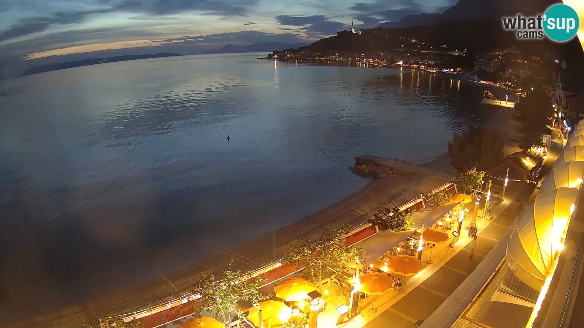 Panorama della spiaggia a Podgora
