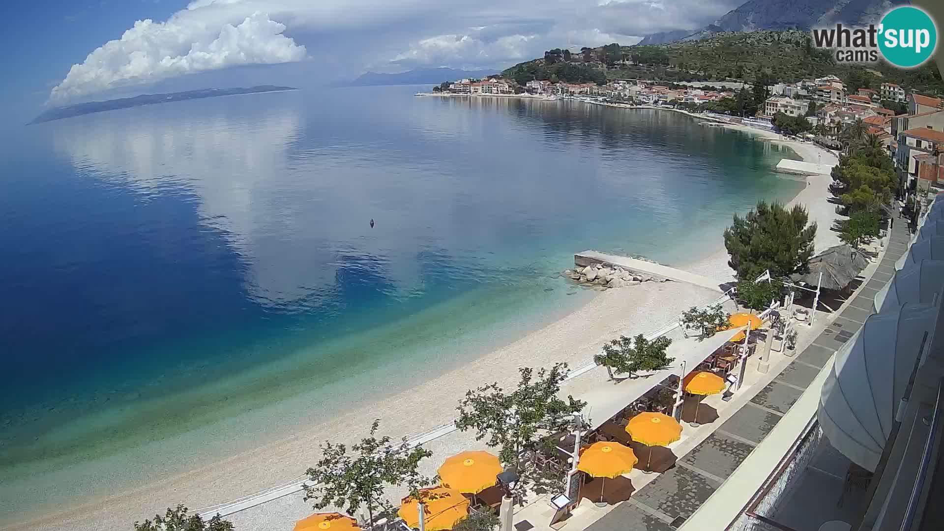 Panorama strand in Podgora
