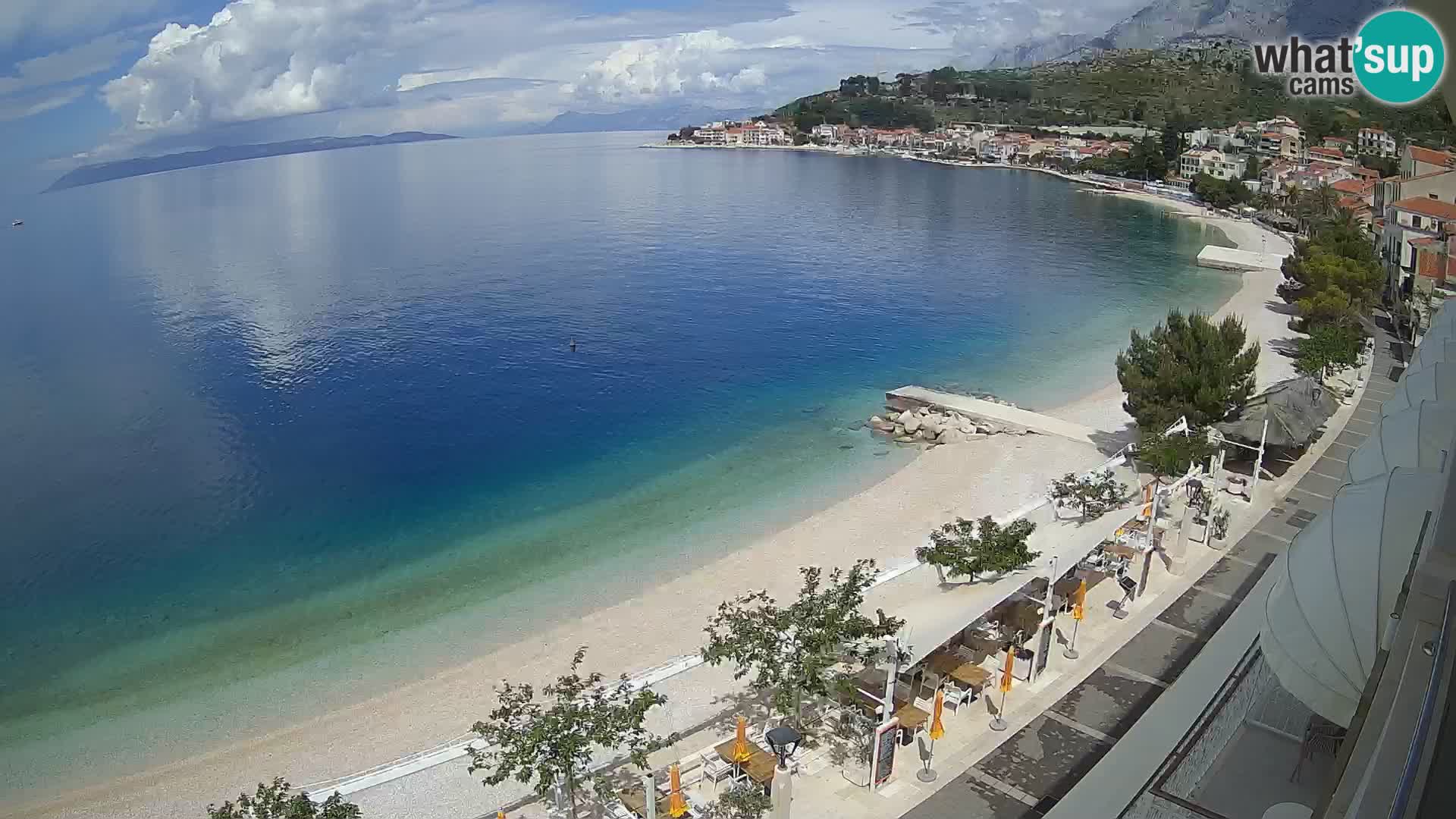 Panorama della spiaggia a Podgora