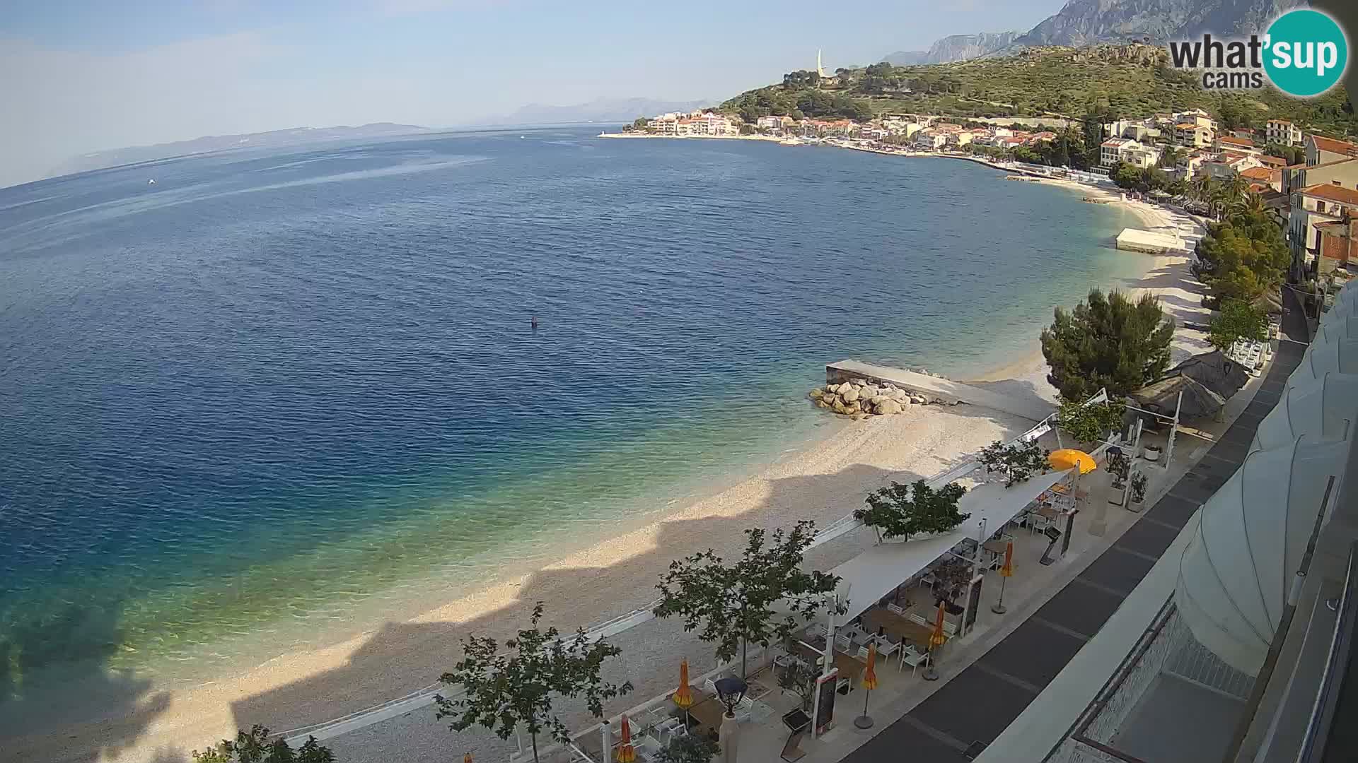 Vue de plage in Podgora
