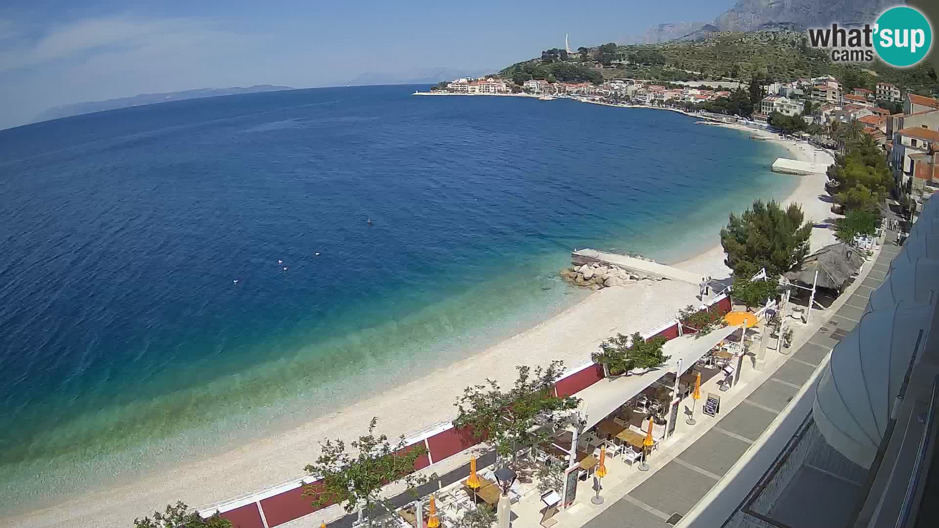 Vue de plage in Podgora
