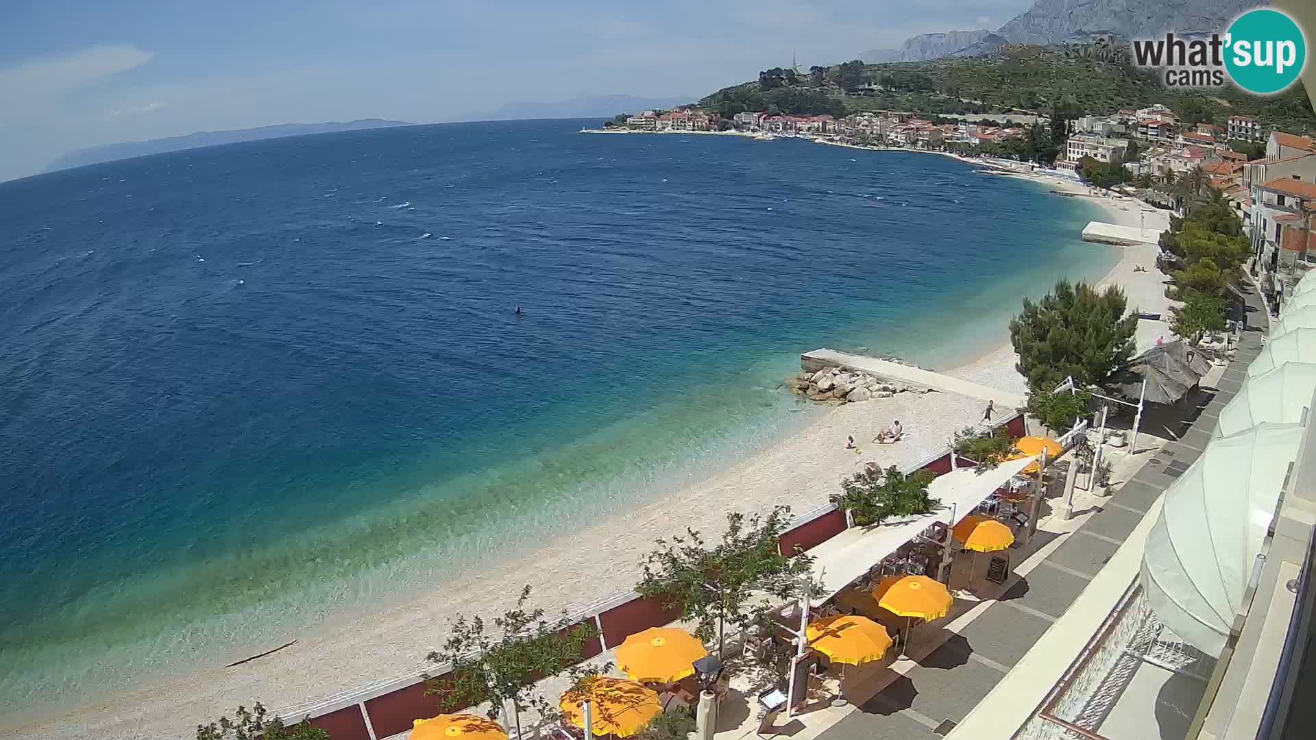 Vue de plage in Podgora