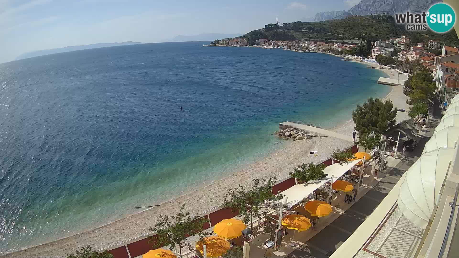 Panorama della spiaggia a Podgora