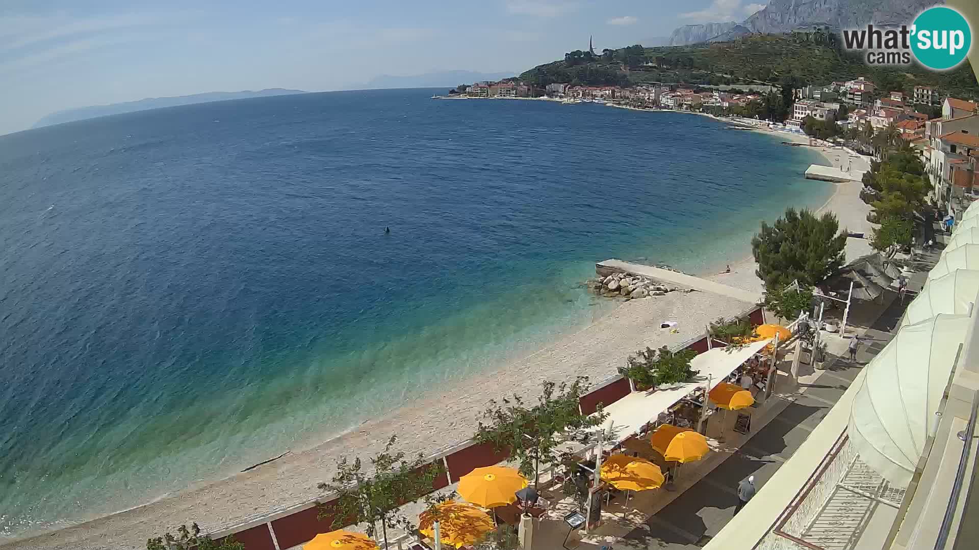 Panorama della spiaggia a Podgora