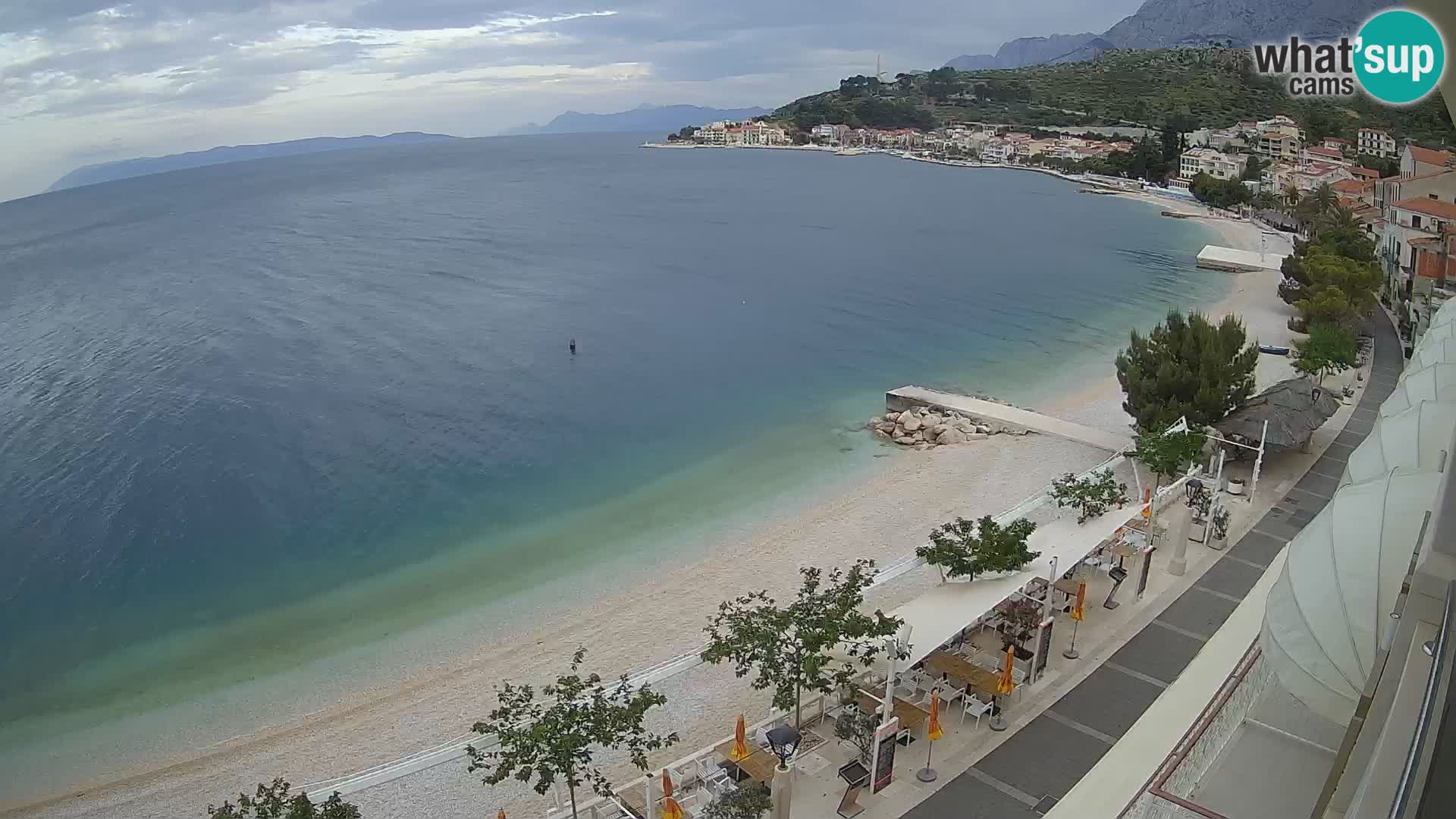 Razgled na plažo v Podgori
