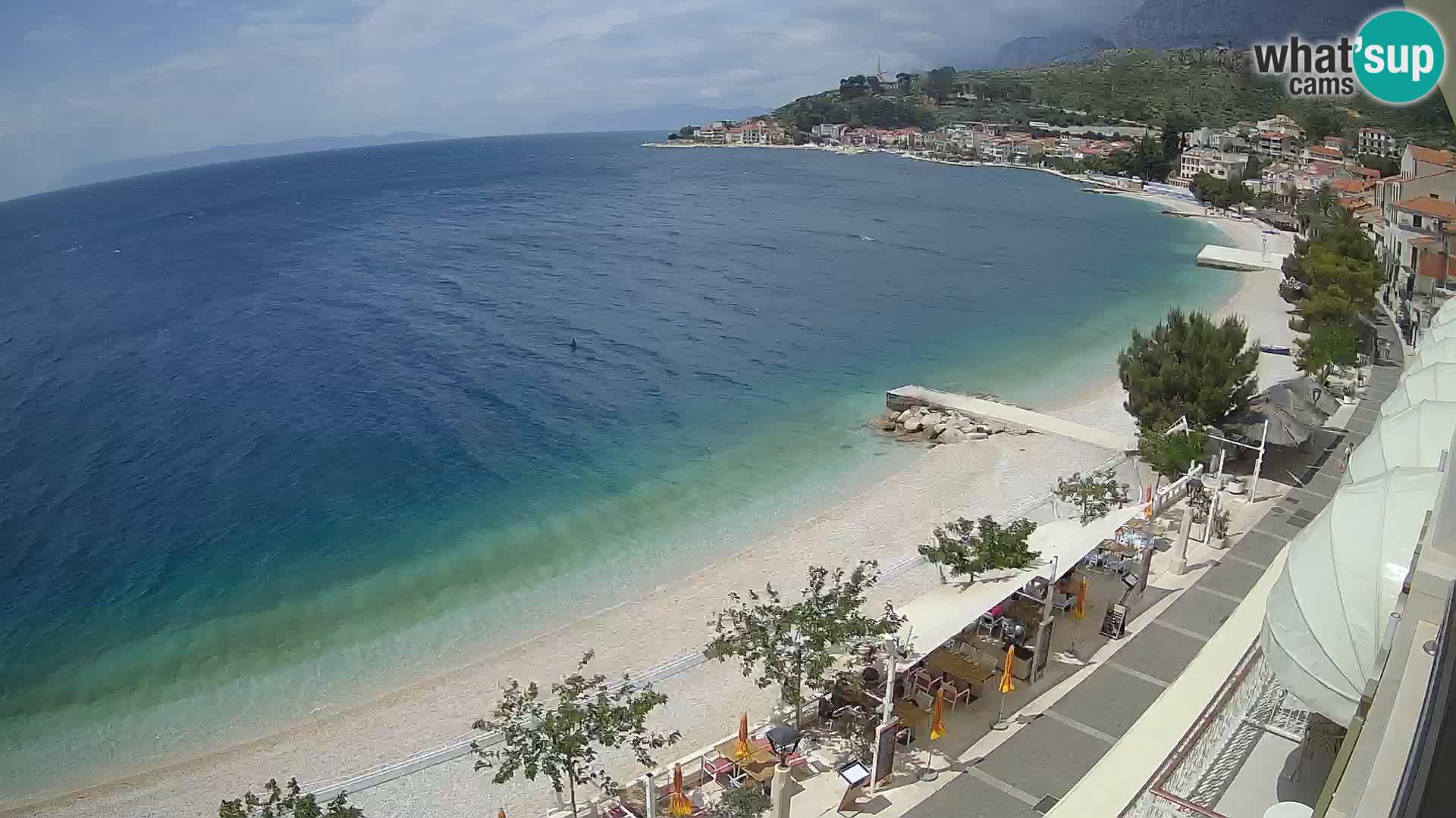 Panorama della spiaggia a Podgora