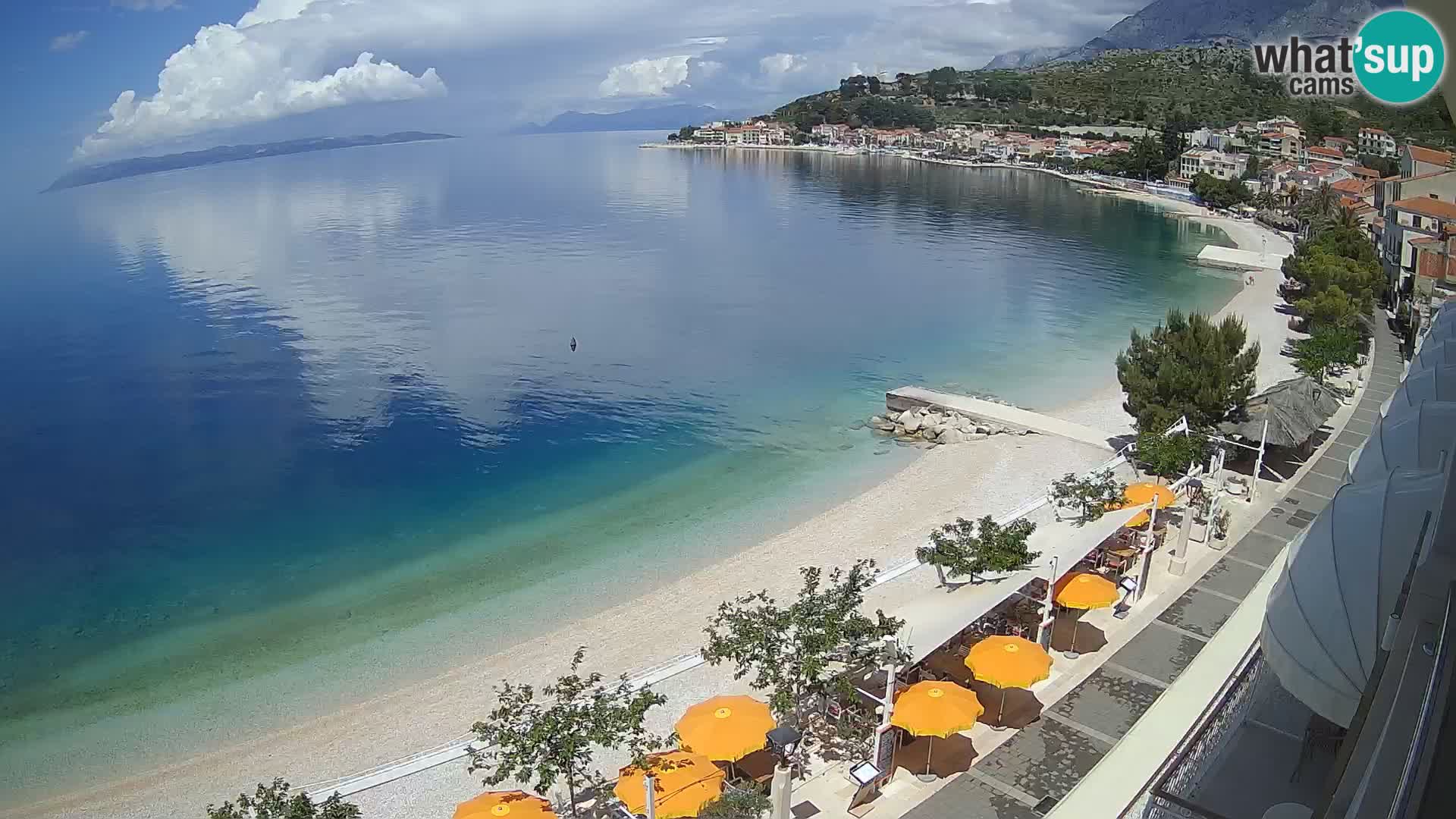 Vue de plage in Podgora