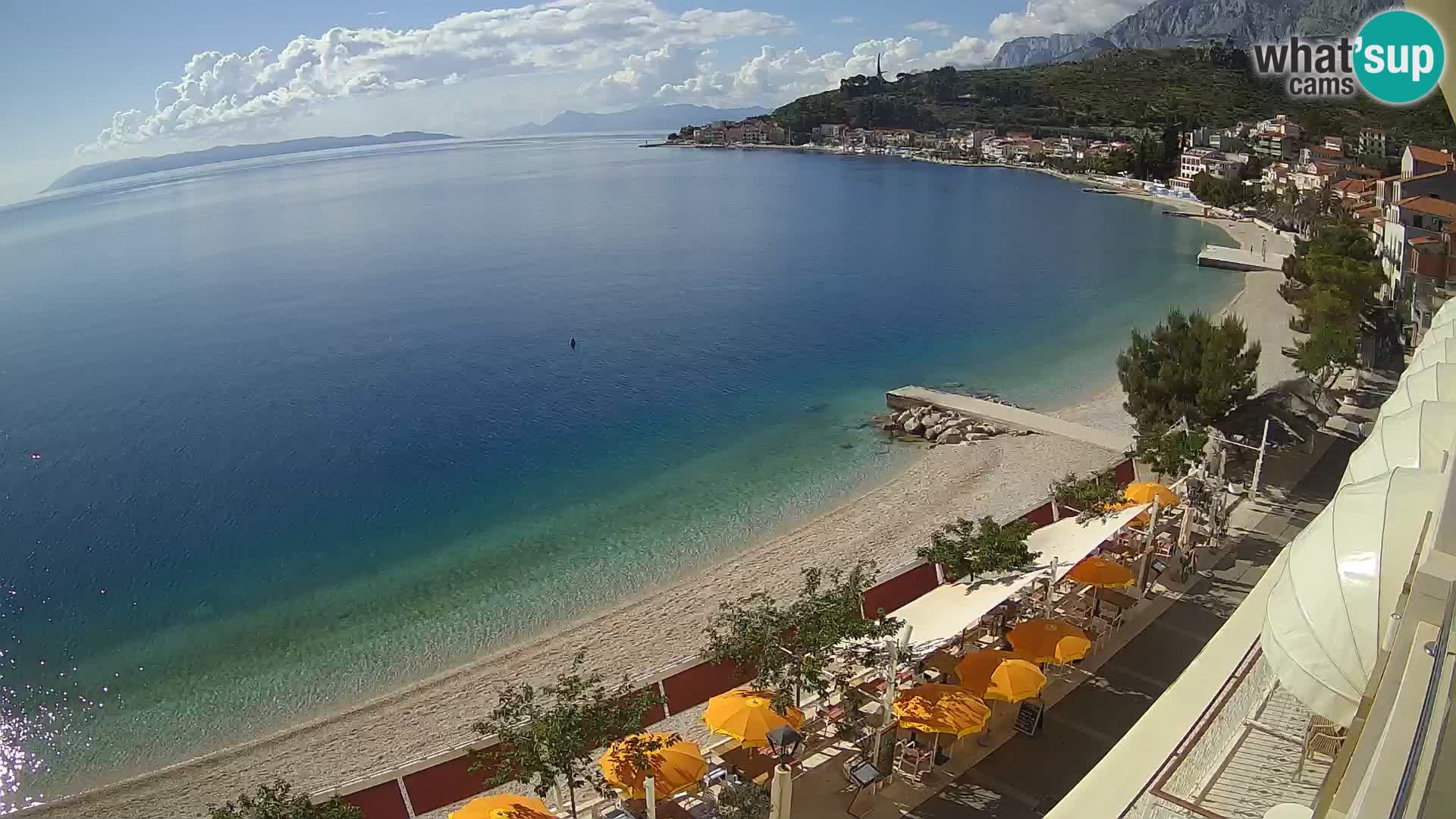 Podgora webcam – panorama beach – Dalmatia – Croatia