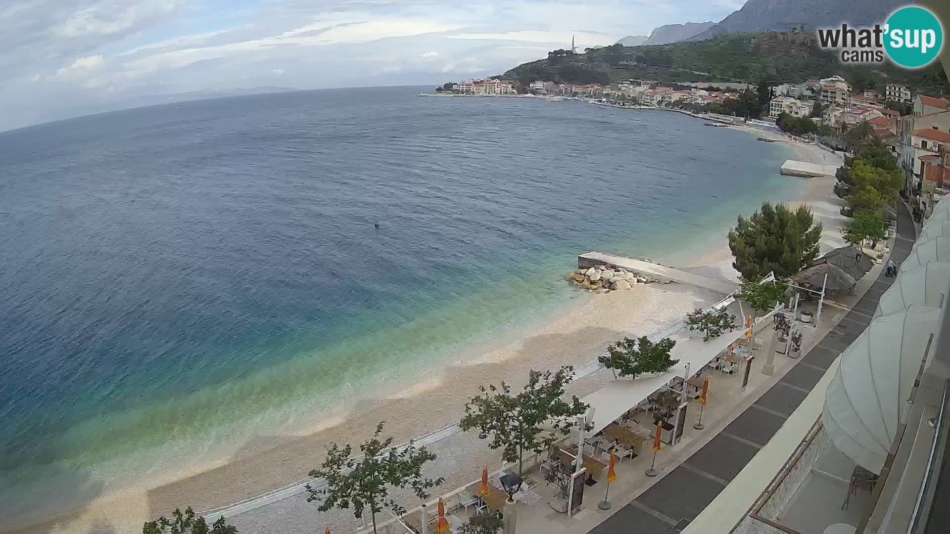 Panorama della spiaggia a Podgora