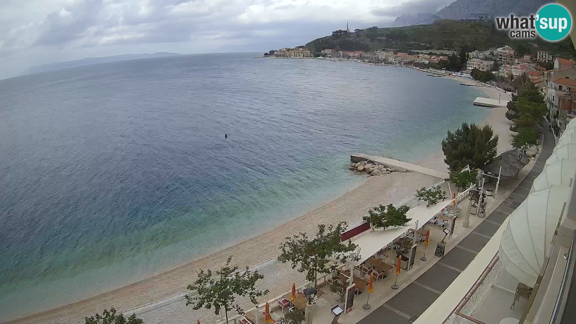 Razgled na plažo v Podgori