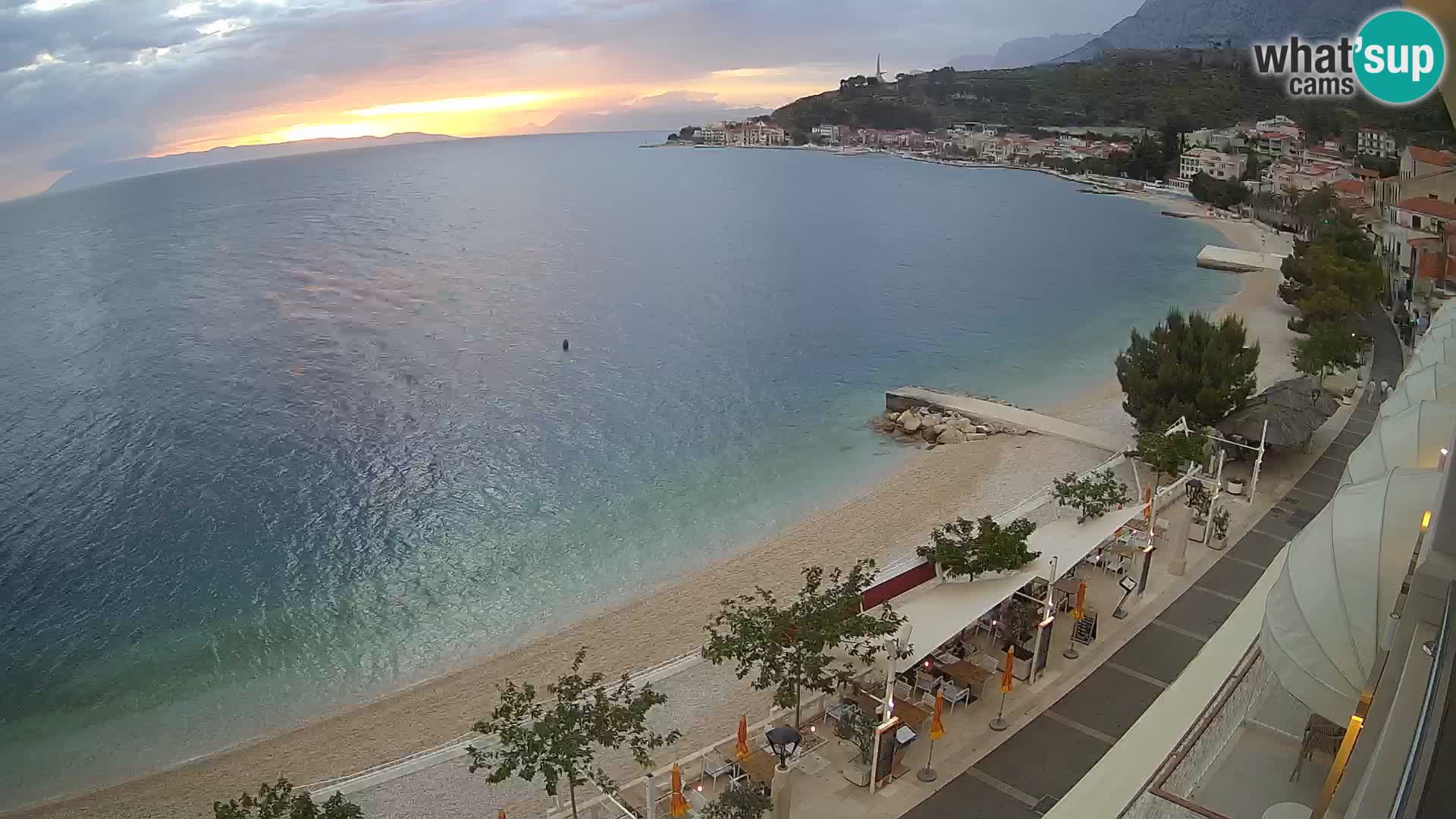 Podgora webcam – panorama beach – Dalmatia – Croatia