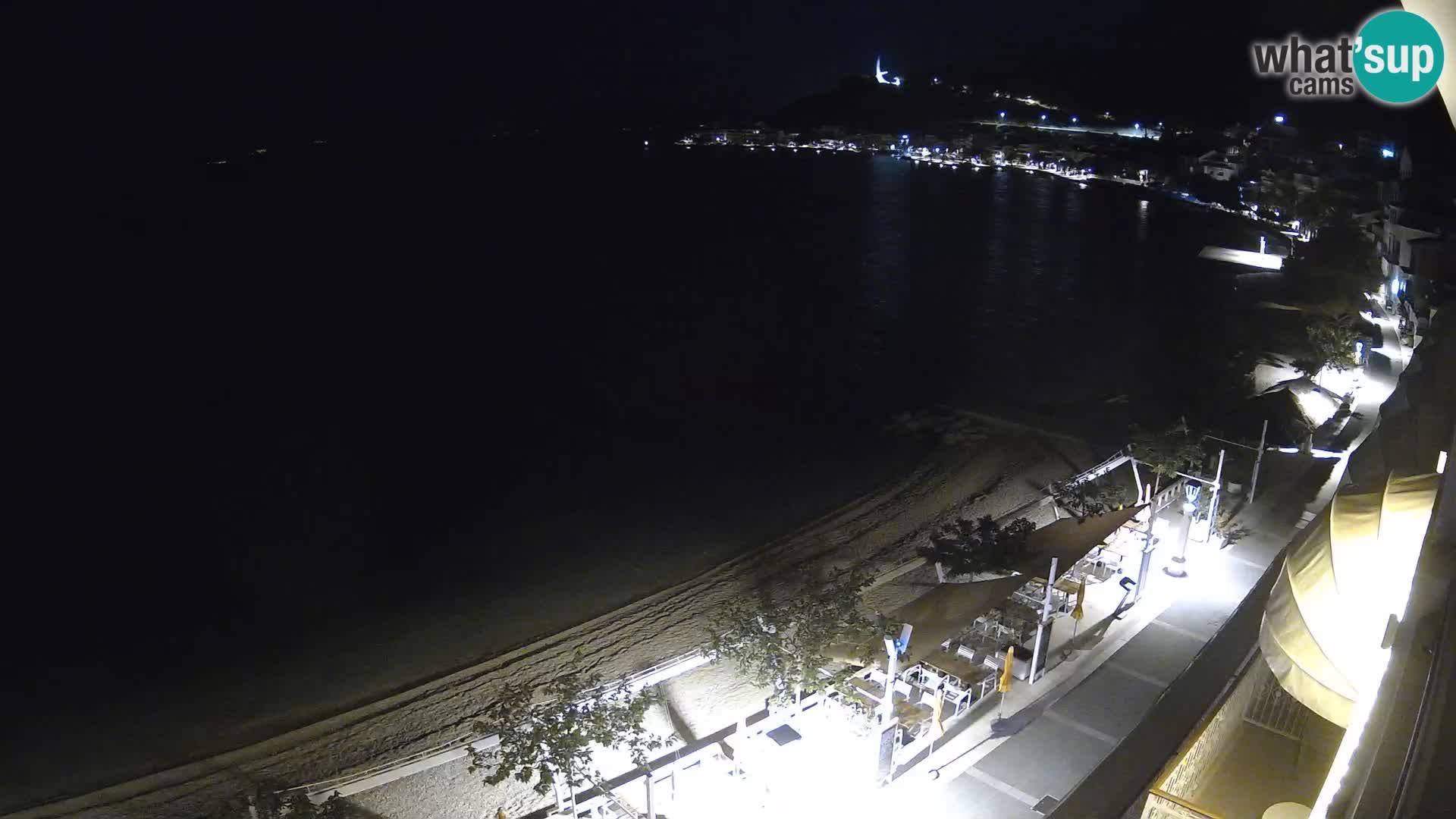 Panorama della spiaggia a Podgora